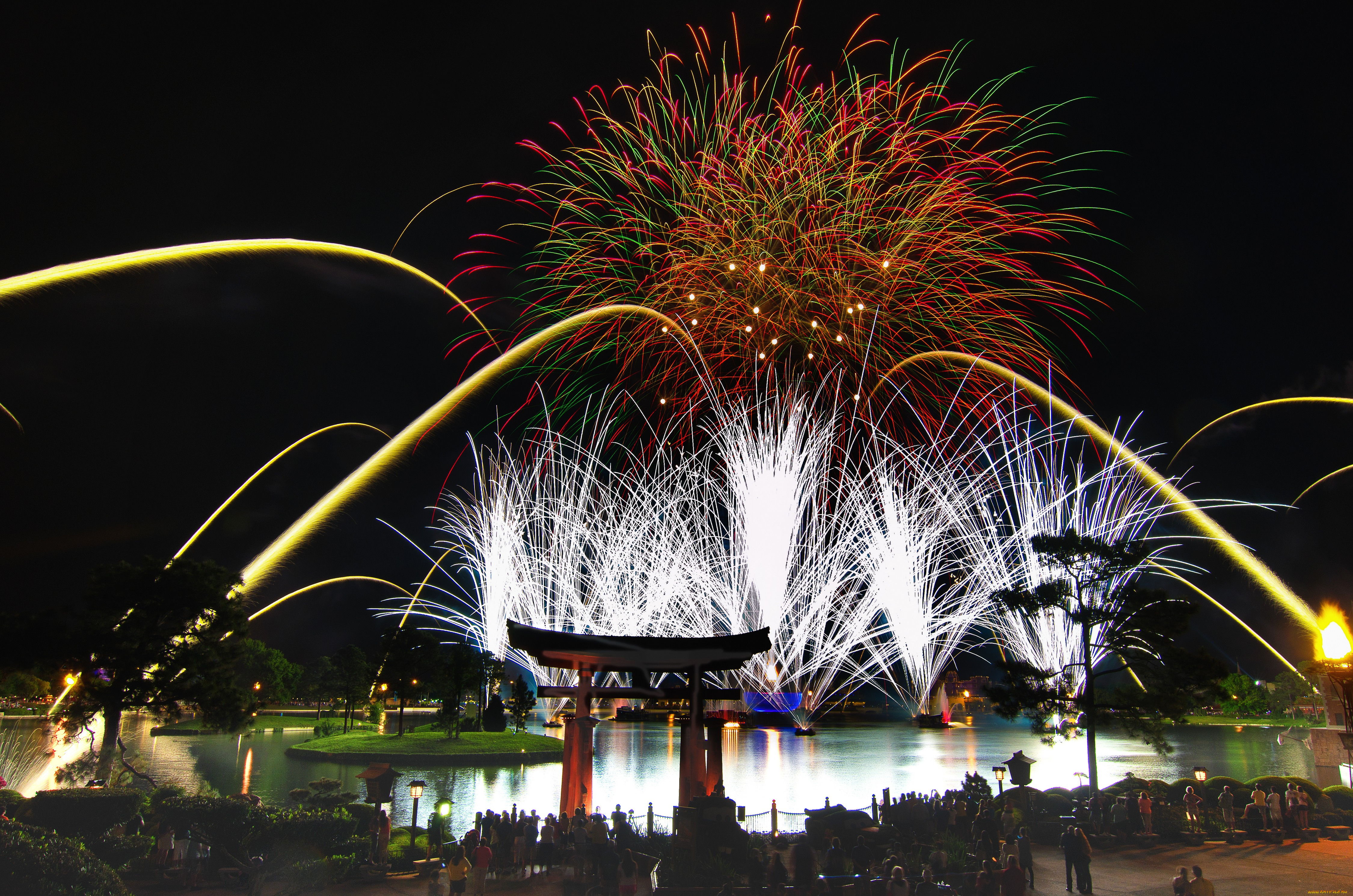 города, диснейленд, сша, фейерверк, шоу, представление, зрелище, штат, флорида