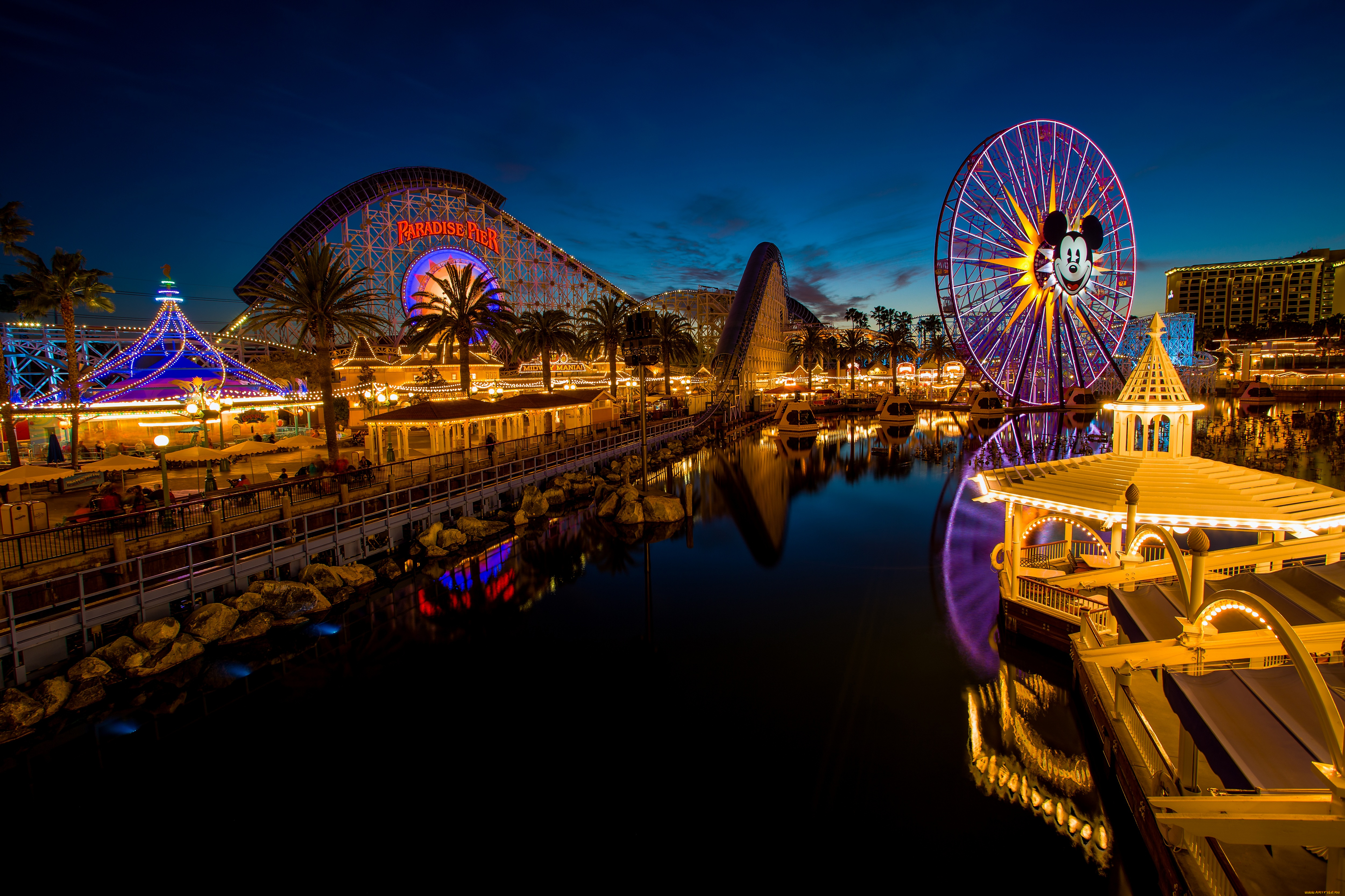 города, диснейленд, парк, развлечений