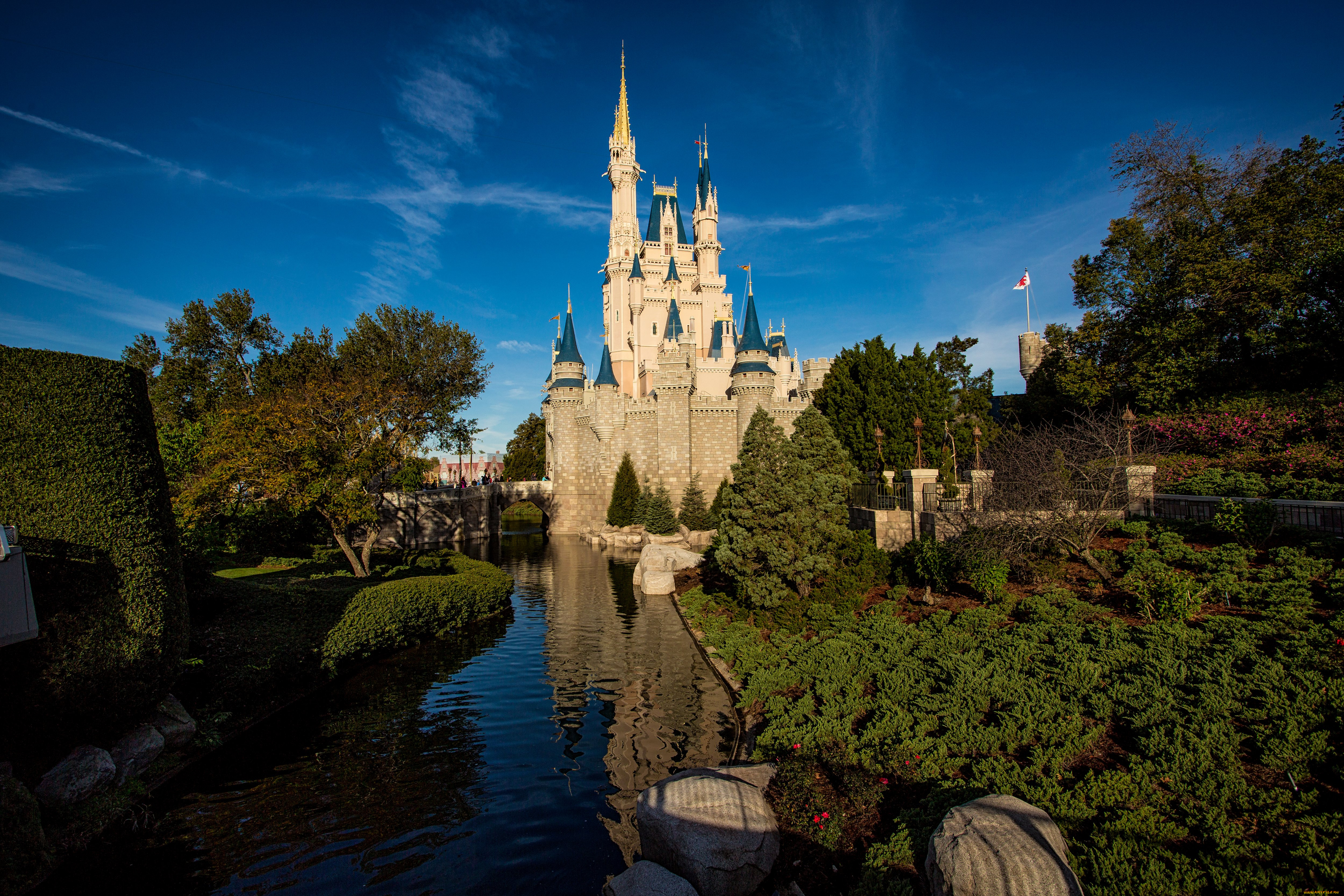 города, диснейленд, волшебное, королевство, замок, парк