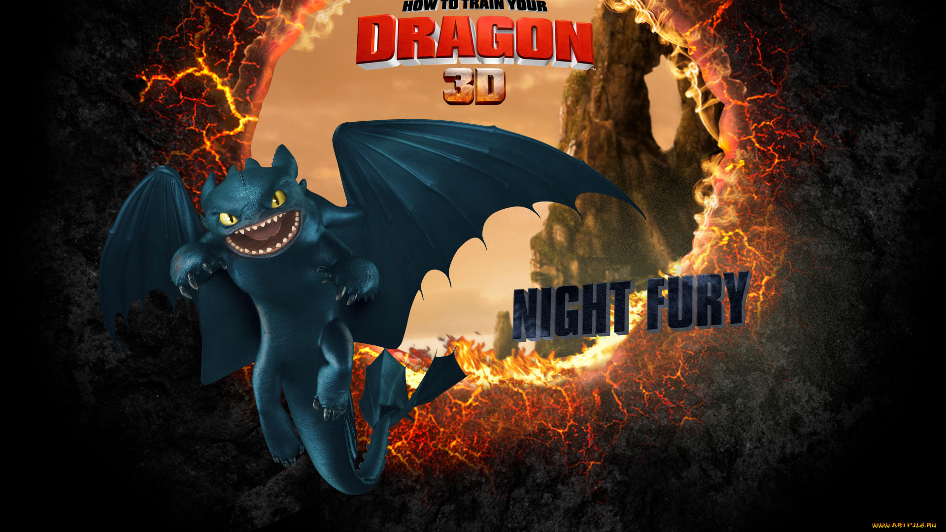 мультфильмы, how, to, train, your, dragon, полет, огонь