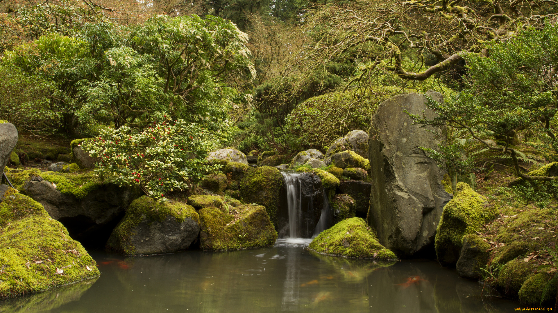 природа, водопады, скалы, обрыв, река, водопад, лес