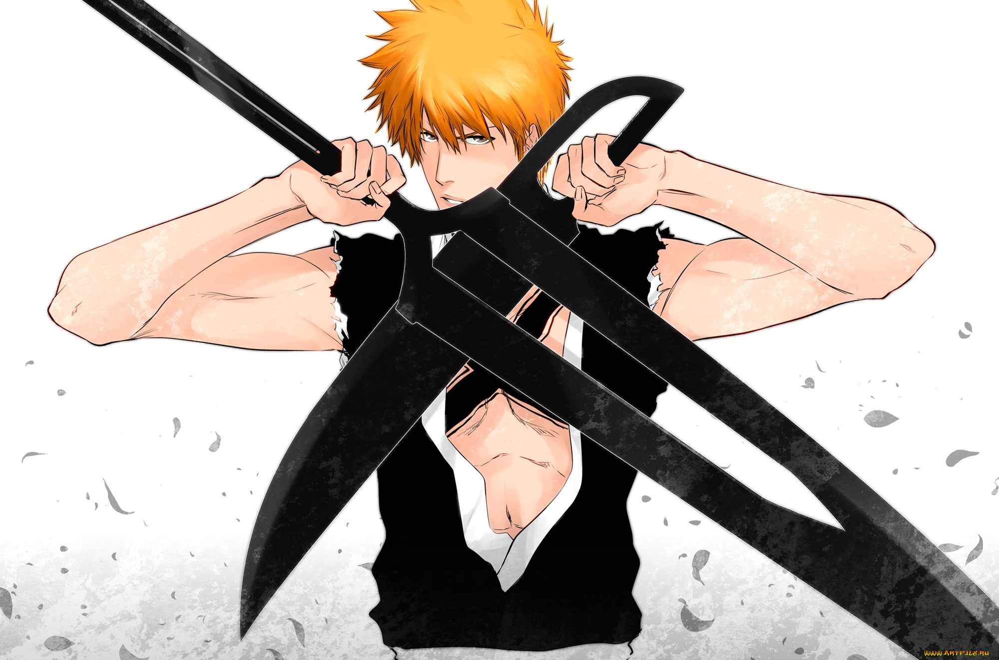 аниме, bleach, sword, bankai, kurosaki, ichigo, katana, shikai