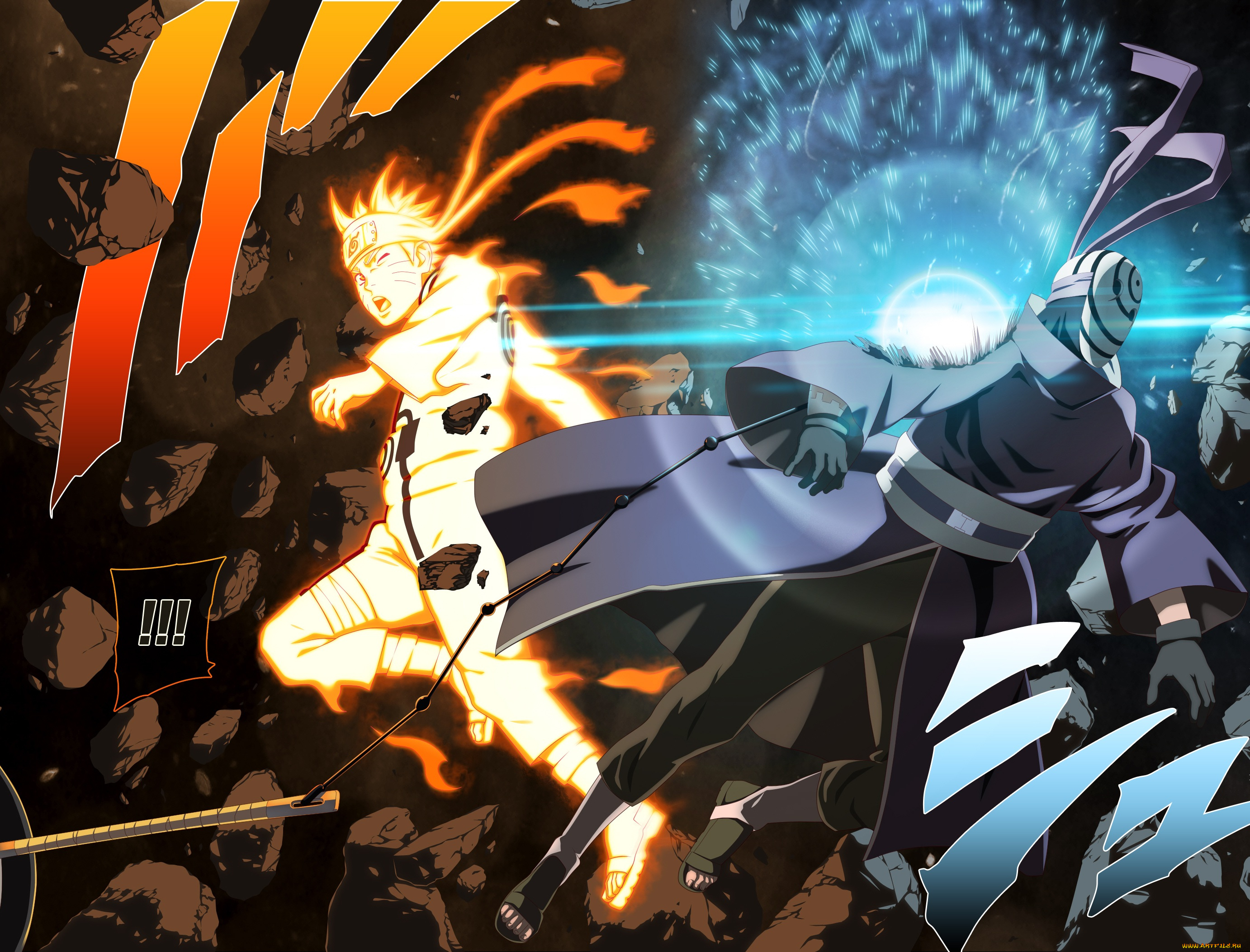 аниме, naruto, бой, наруто, ураганные, хроники, манга, камни, разенган, сияние, обито, учиха, маска, узумаки