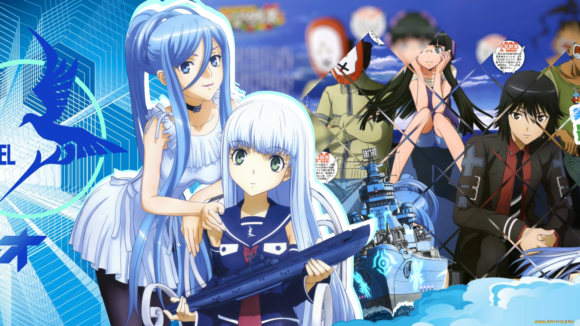аниме, aoki, hagane, no, arpeggio, aoki, hagane, no, arpeggio, девушки, парни, takao, iona