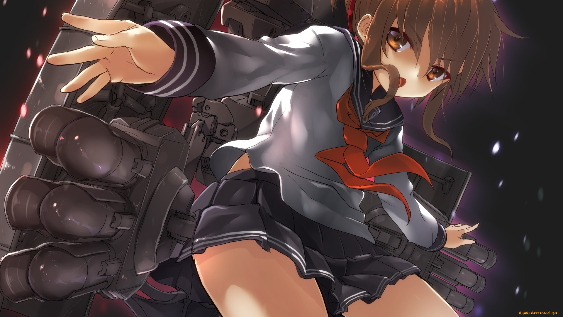 аниме, kantai, collection, kantai, collection, inazuma, kancolle, magu, mugsfc, арт, девушка