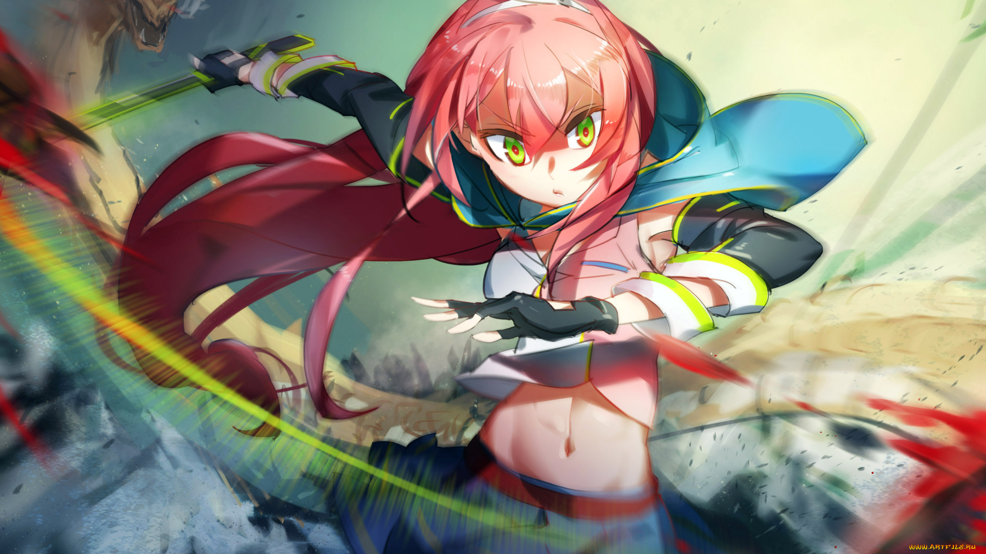 аниме, pixiv, fantasia, меч, арт, девушка, дракон, pg-pgouwoderen, pixiv, fantasia