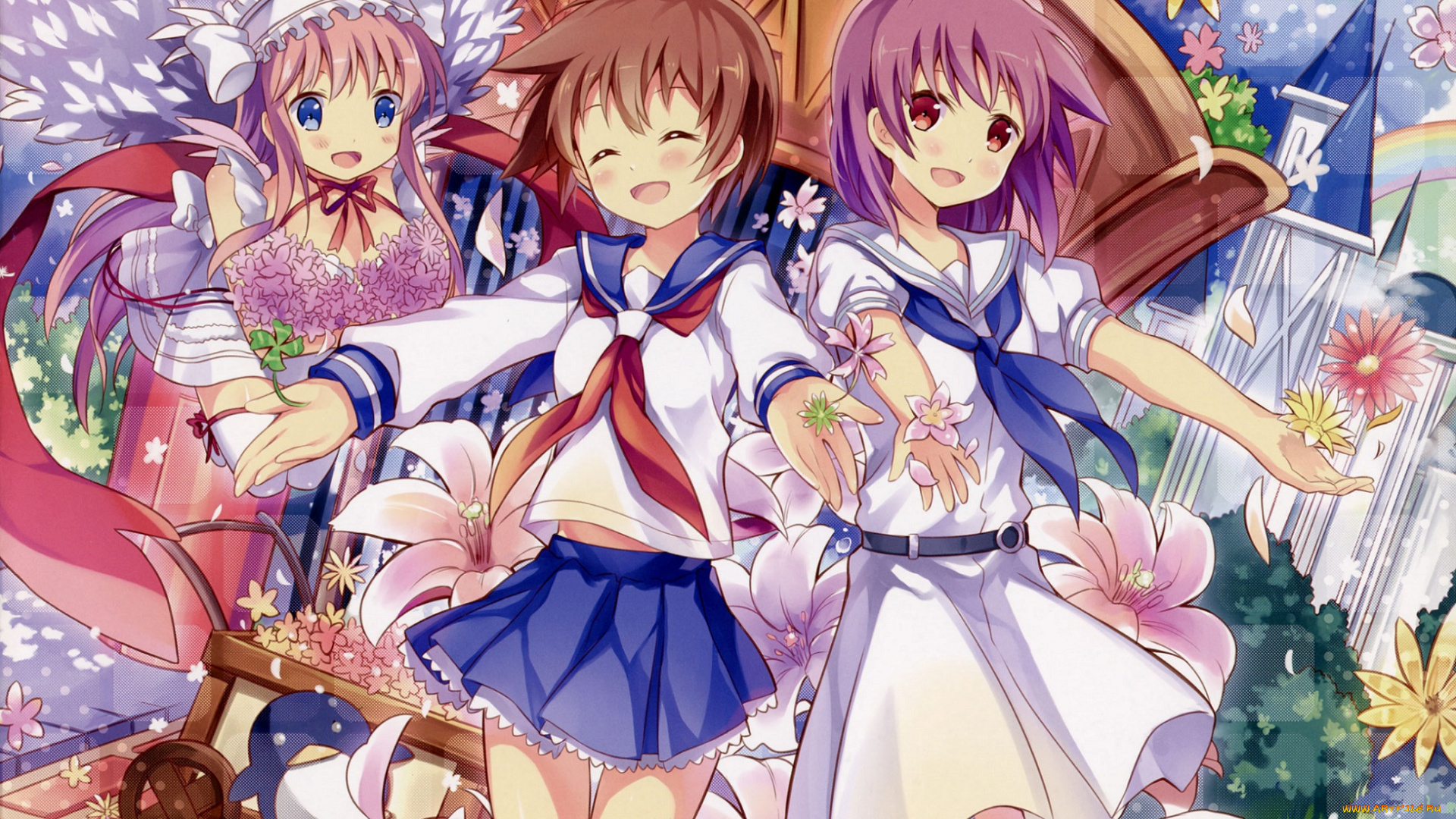 аниме, saki, miyanaga, haramura, nodoka, kobayashi, ritz, арт, девочки