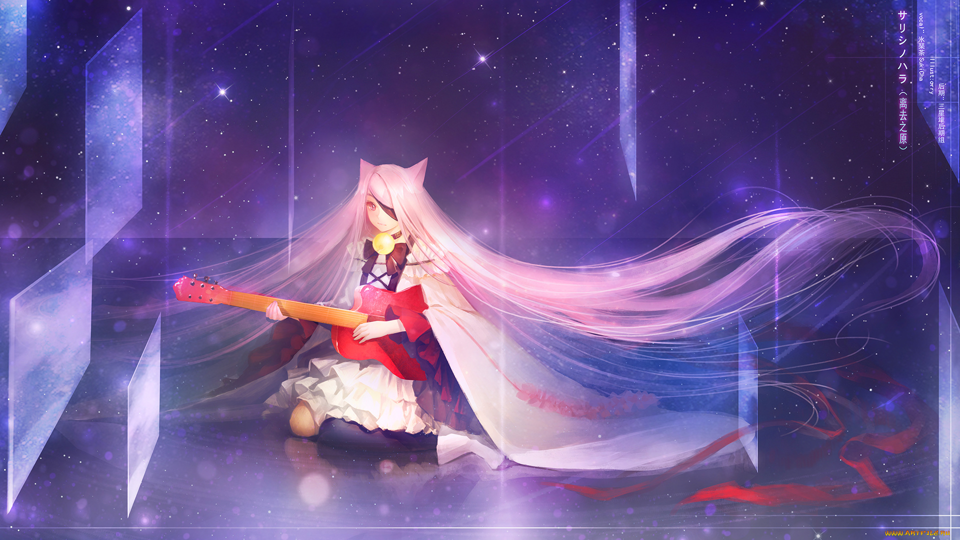 аниме, vocaloid, гитара, девушка, арт, orry, hatsune, miku