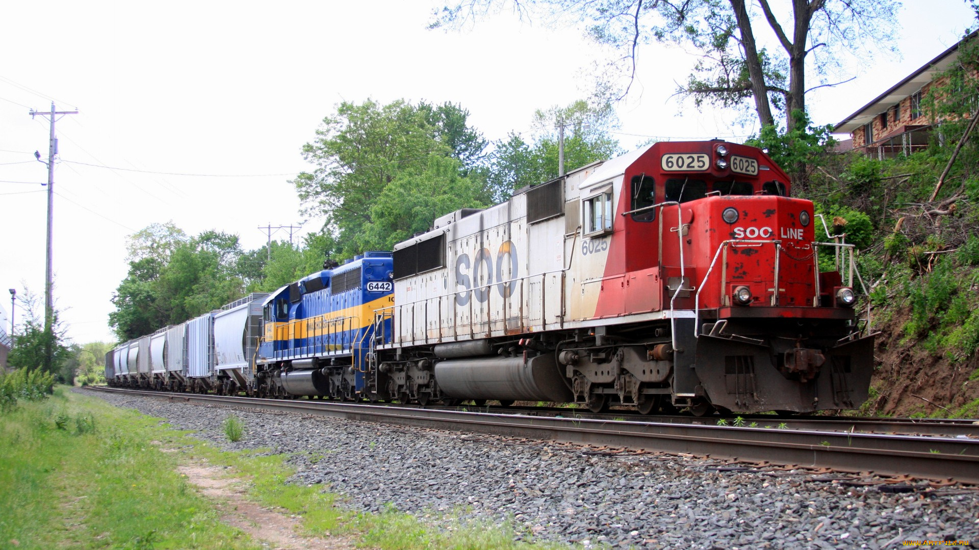 техника, поезда, локомотив, рельсы, дорога, железная, состав