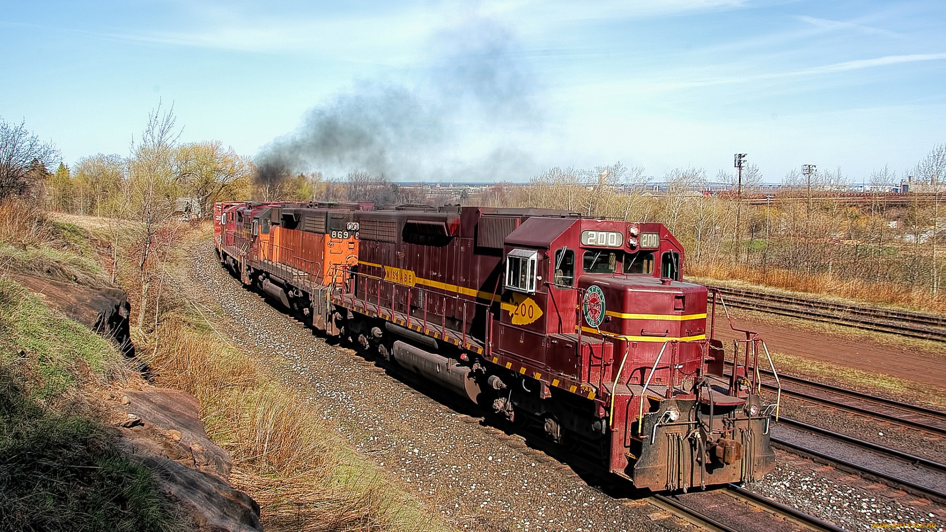 техника, поезда, железная, дорога, рельсы, локомотив, состав