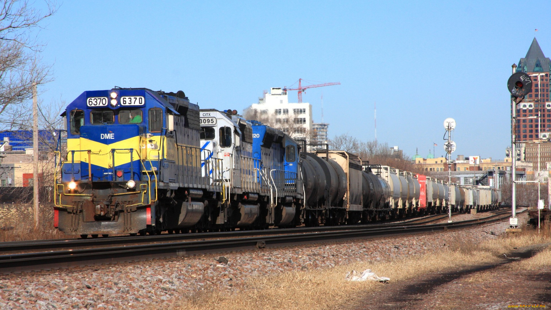 техника, поезда, железная, дорога, рельсы, локомотив, состав