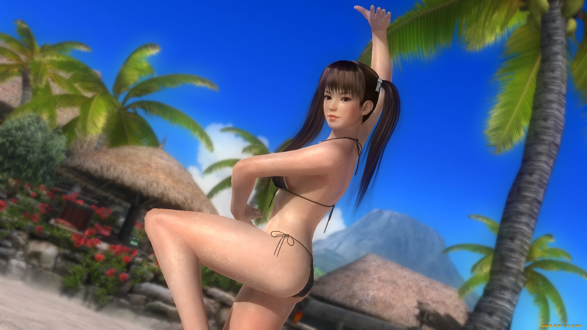 видео, игры, dead, or, alive, 5, фон, взгляд, девушка