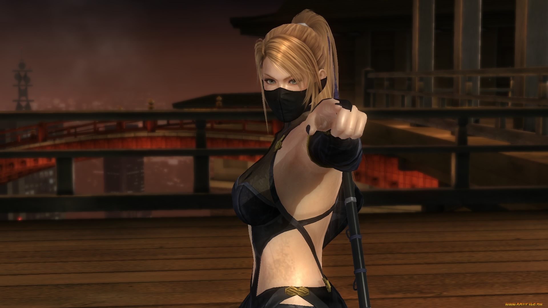 видео, игры, dead, or, alive, 5, жест, фон, взгляд, девушка