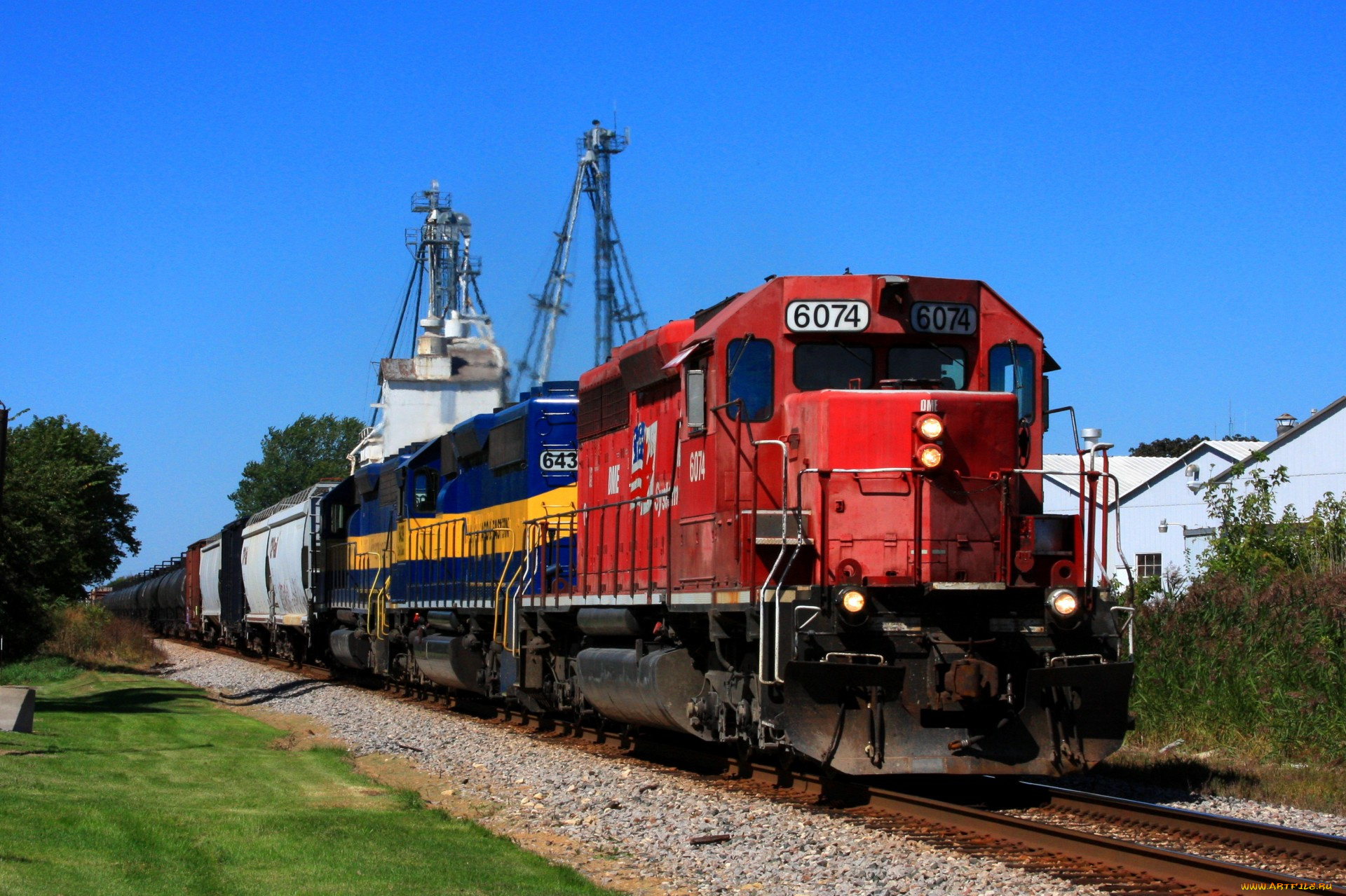 техника, поезда, локомотив, состав, железная, рельсы, дорога