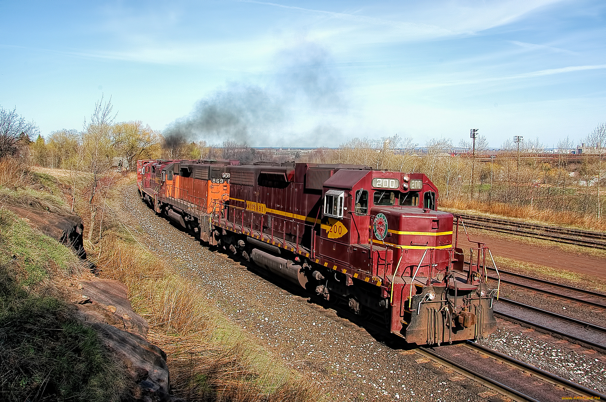 техника, поезда, железная, дорога, рельсы, локомотив, состав