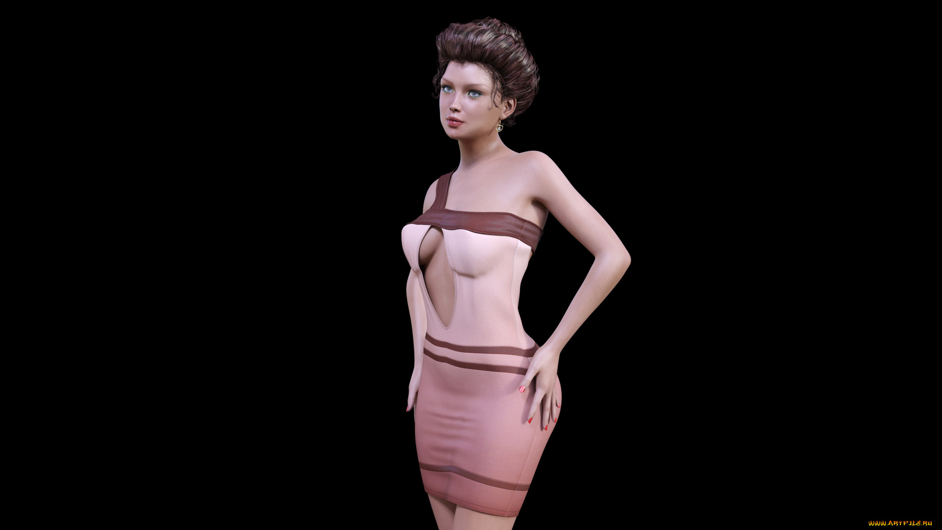 3д, графика, люди, , people, фон, взгляд, девушка