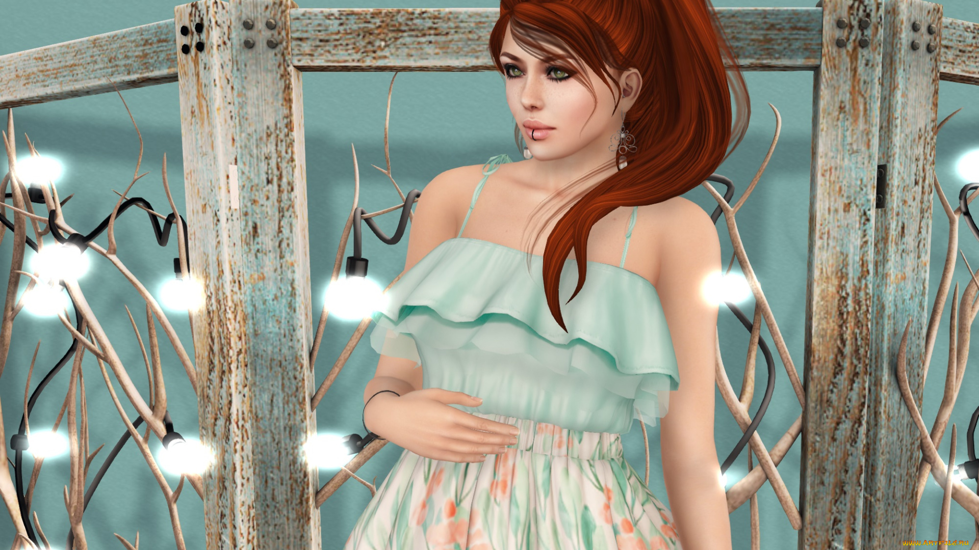 3д, графика, люди, , people, фон, взгляд, девушка