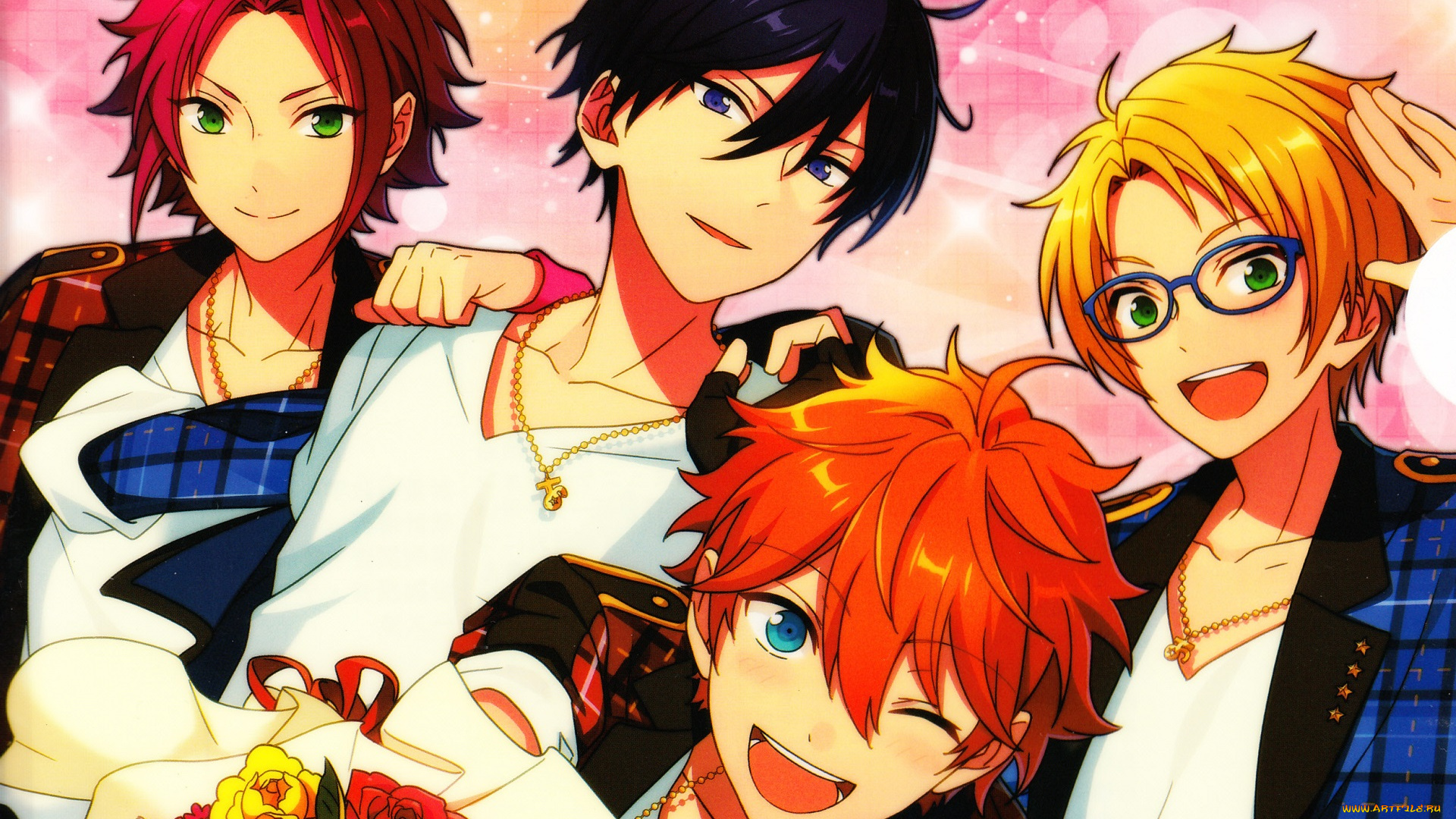 аниме, ensemble, stars, парни