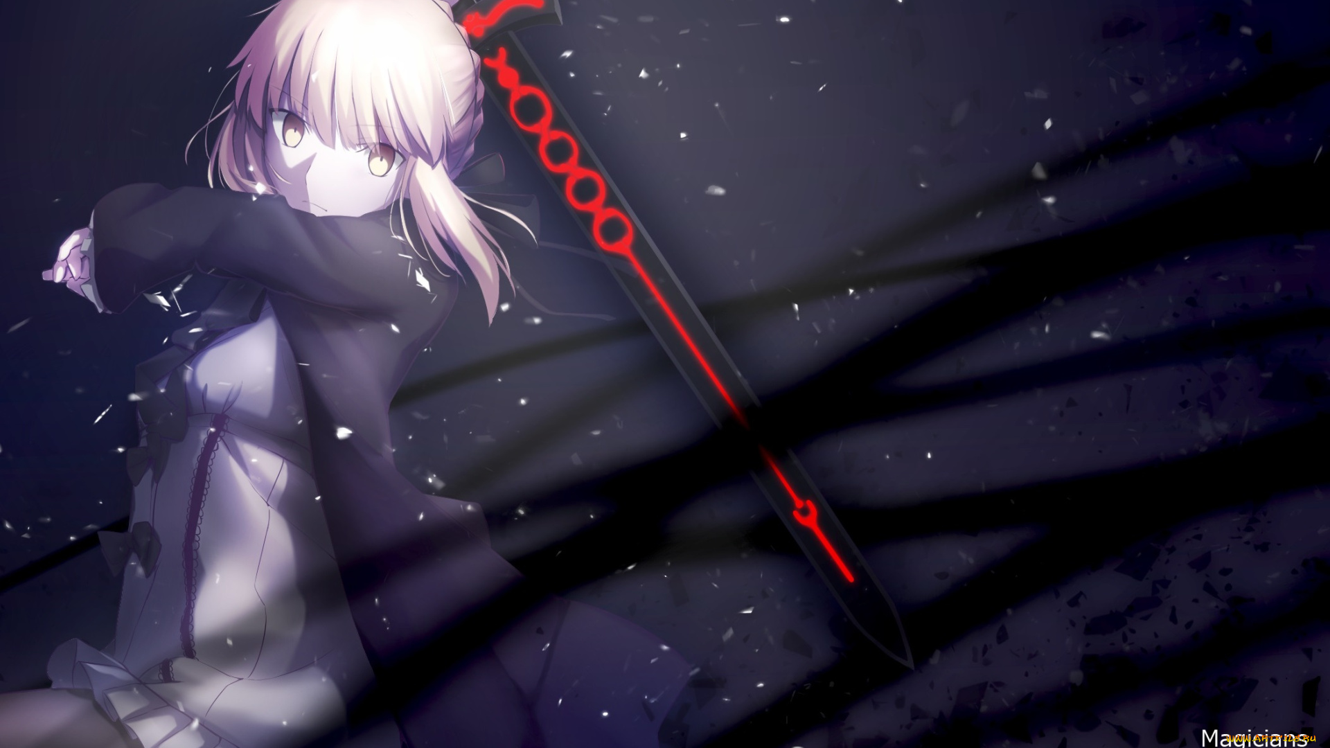 аниме, fate, stay, night, saber