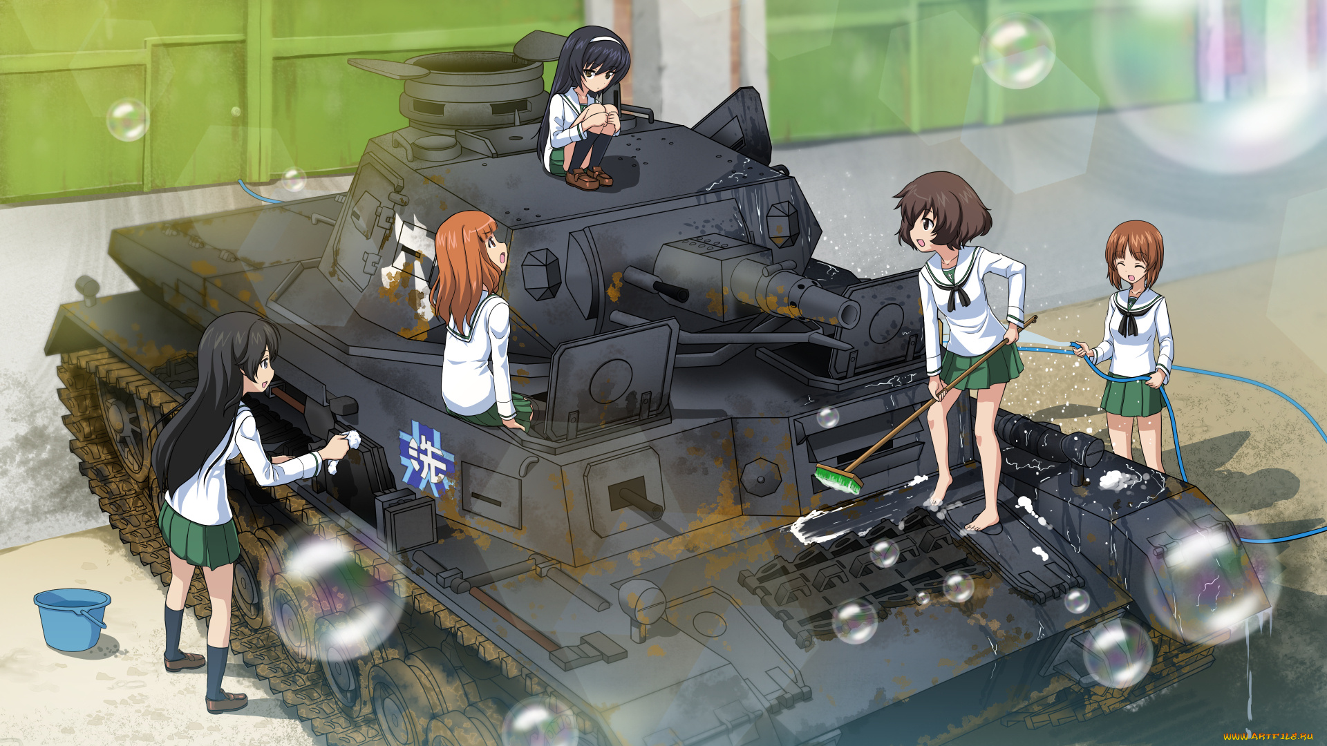 аниме, girls, und, panzer, девочки, танк