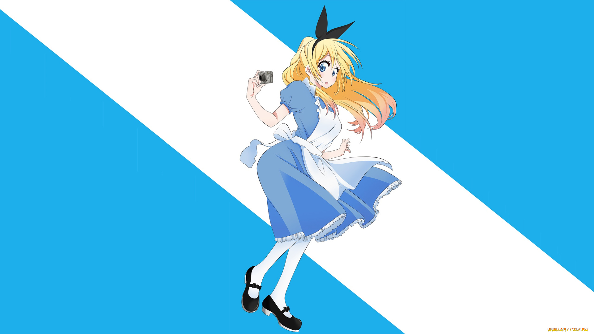 аниме, nisekoi, фон, взгляд, девушка