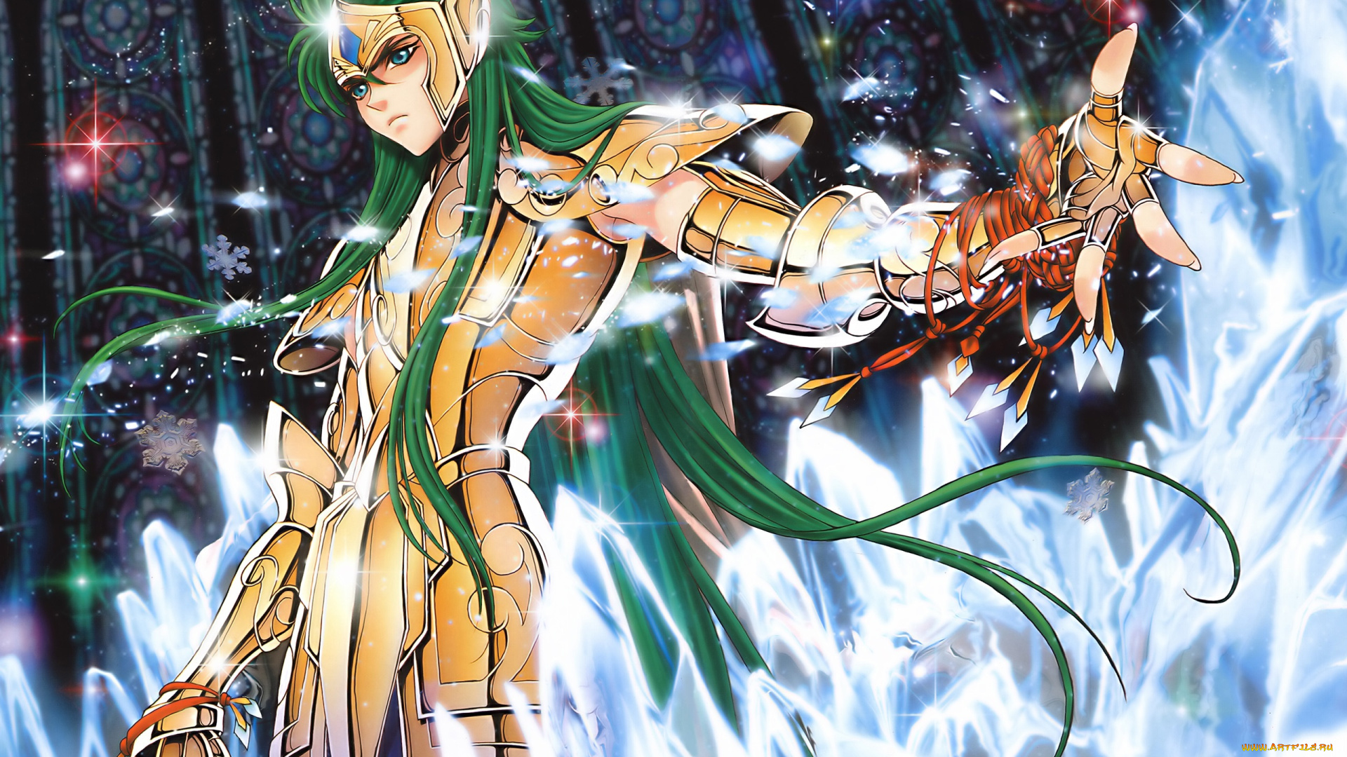 аниме, saint, seiya, фон, взгляд, девушка