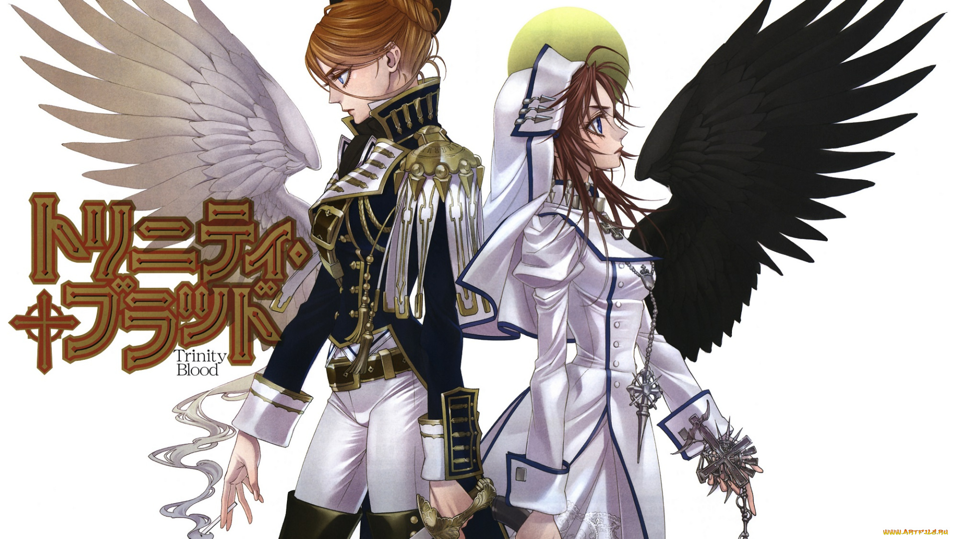 аниме, trinity, blood, девушки