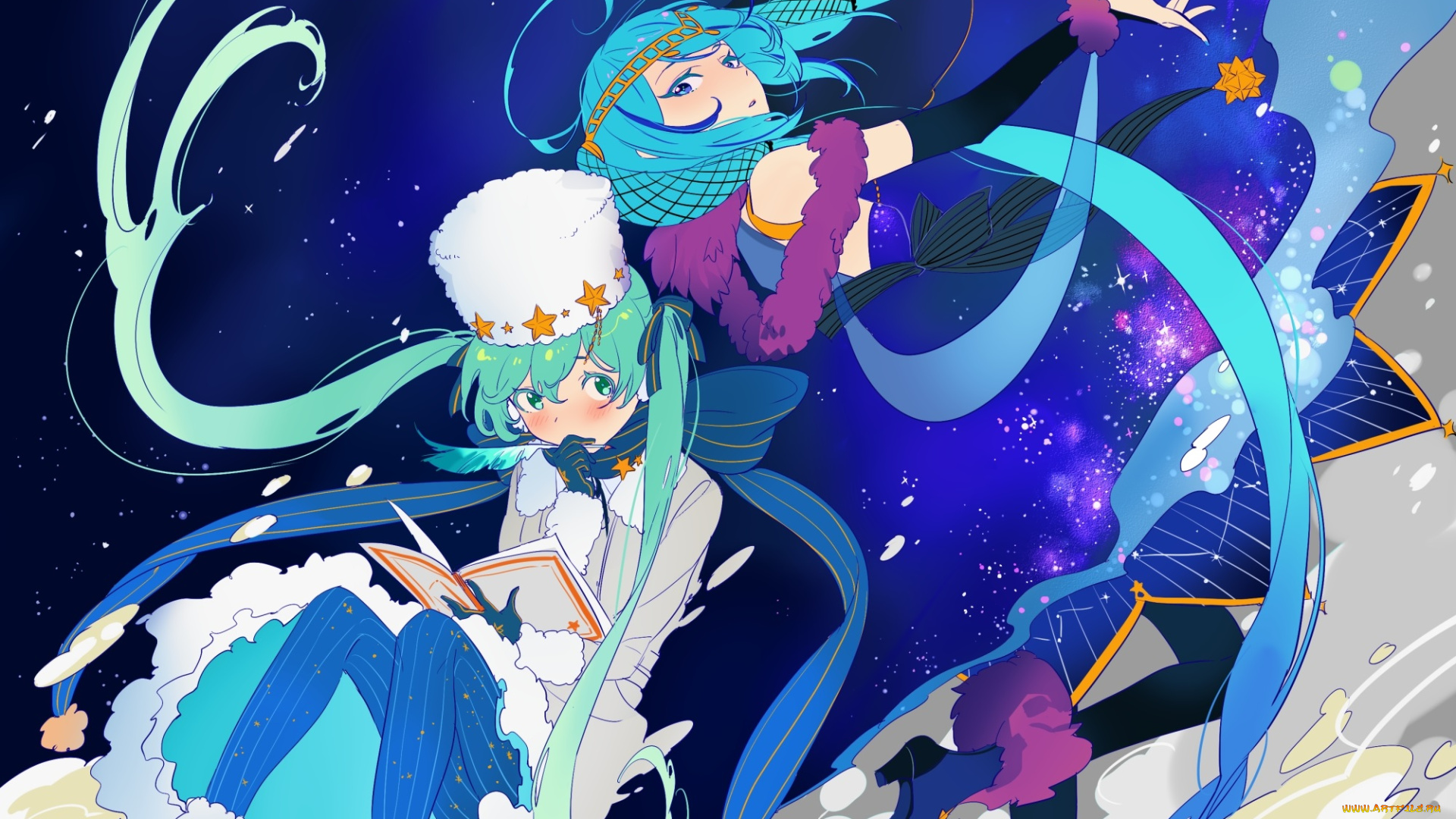 аниме, vocaloid, девушки