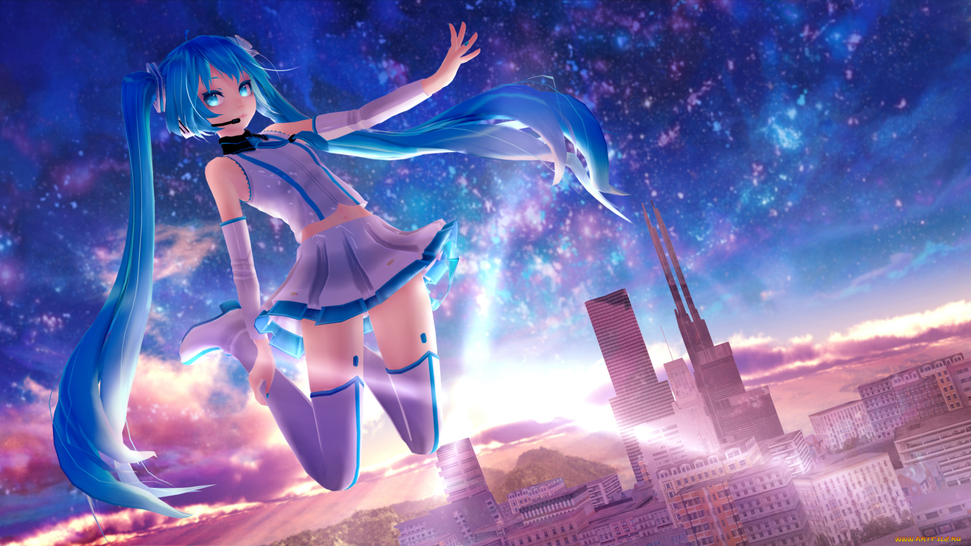 аниме, vocaloid, hatsune, miku