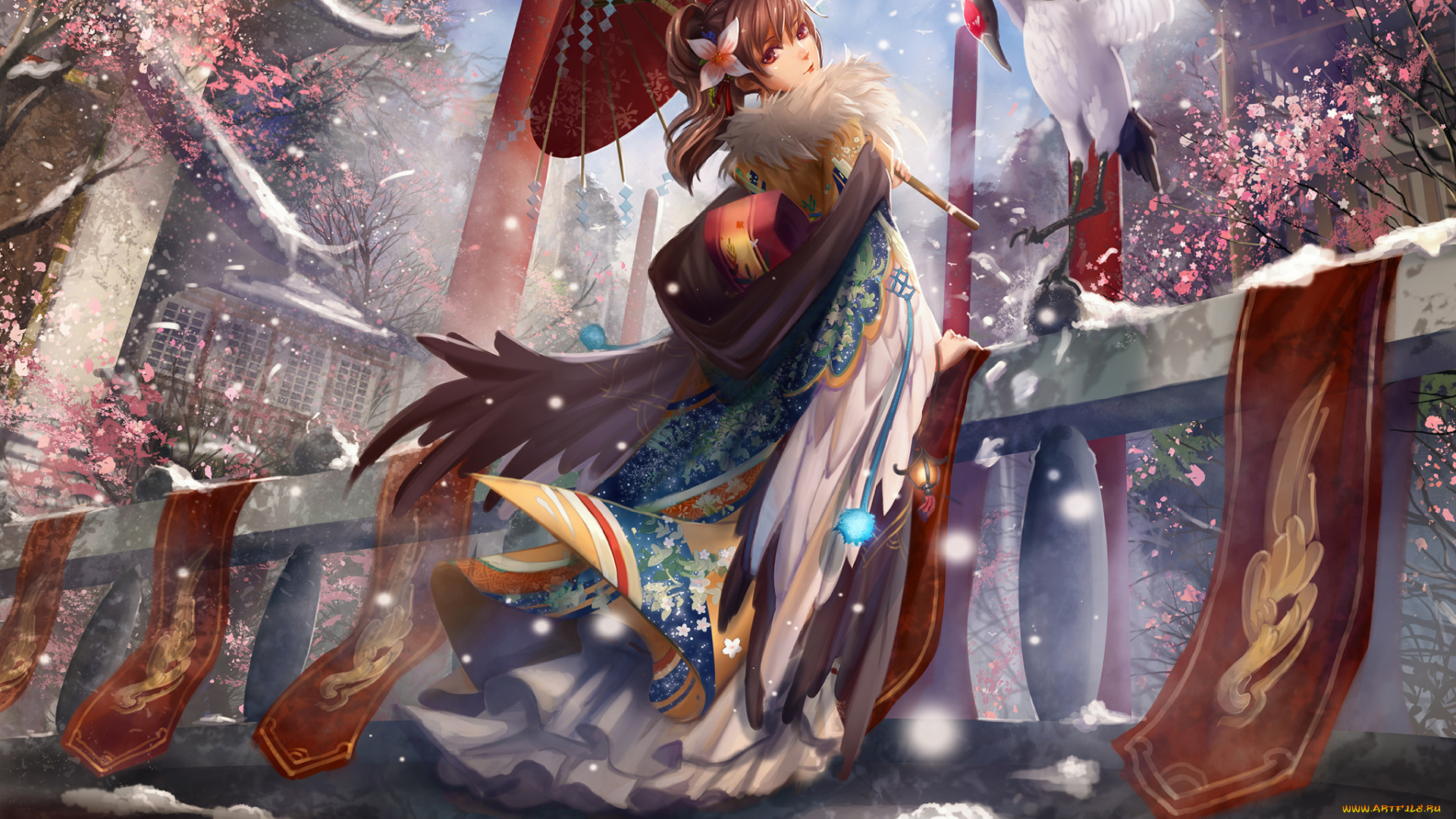 аниме, животные, , существа, девушка