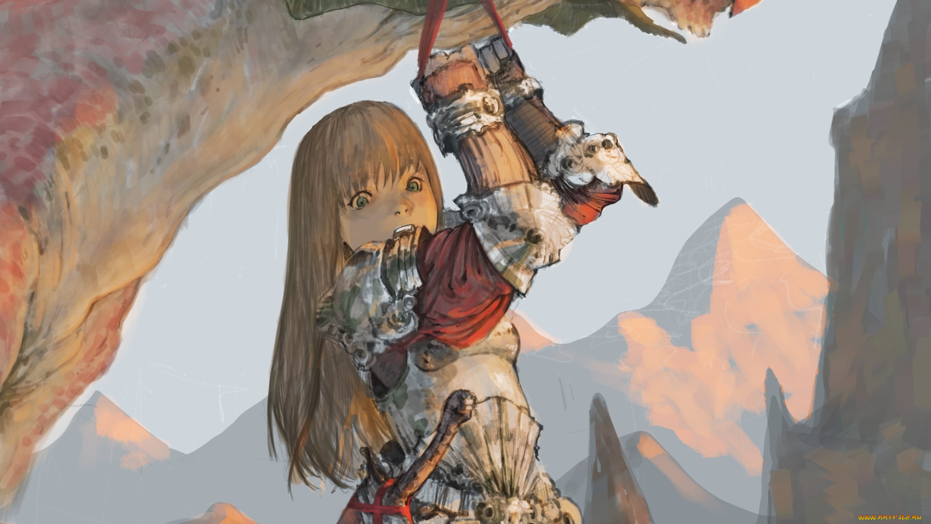 аниме, животные, , существа, дракон, девушка