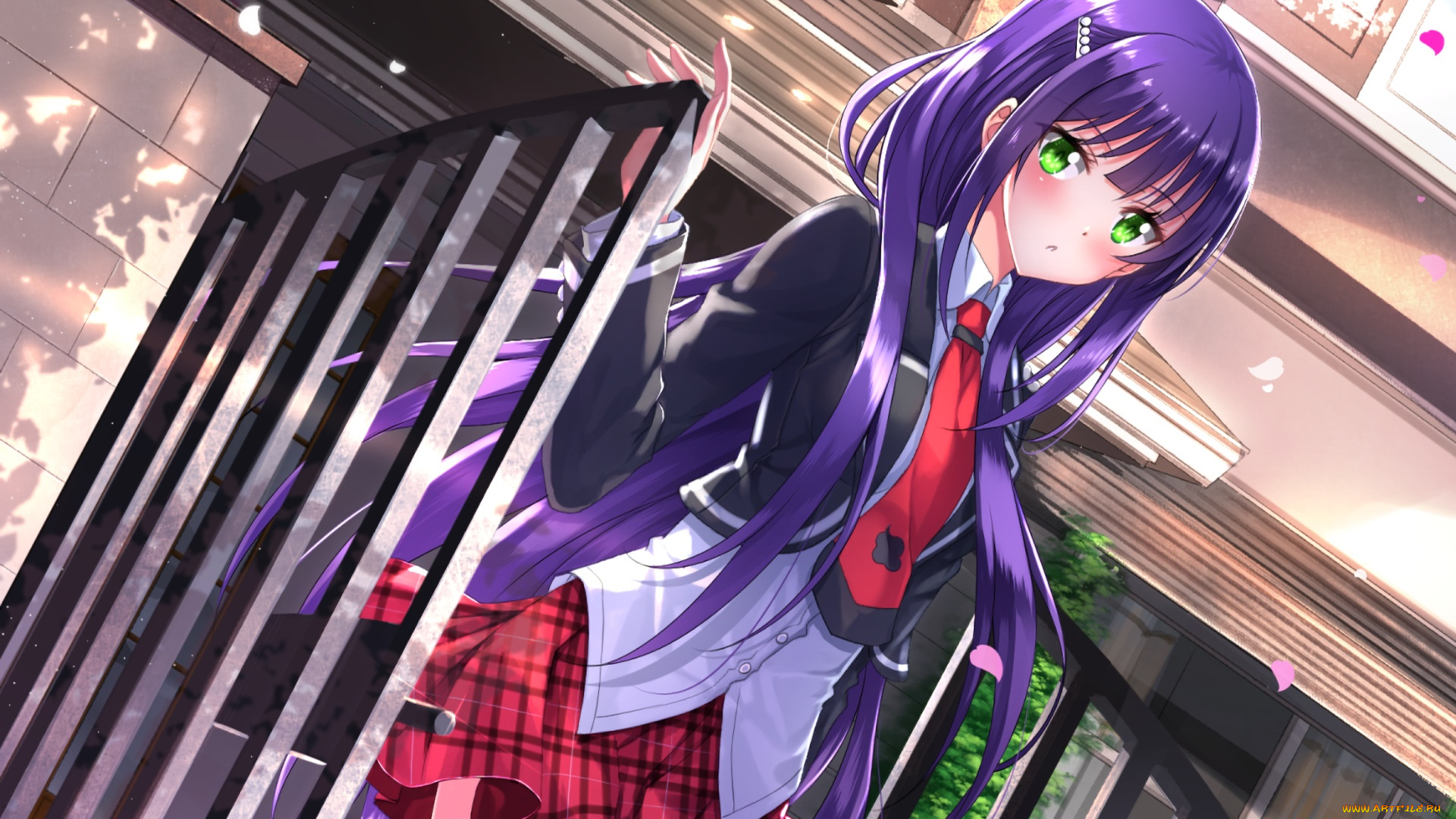 anne-happy, аниме, anne, happy, фон, взгляд, девушка