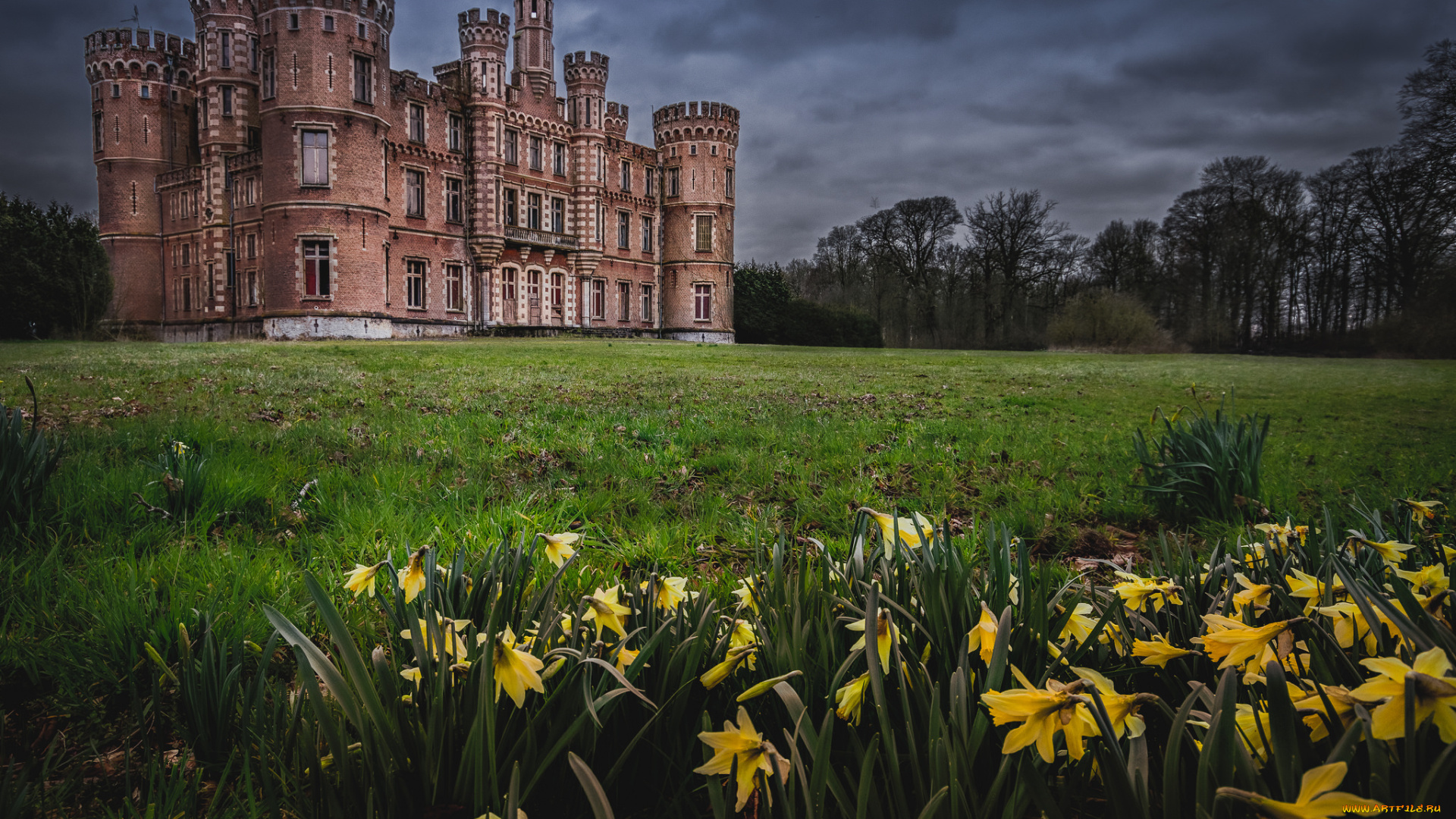 города, -, дворцы, , замки, , крепости, замок, лужайка