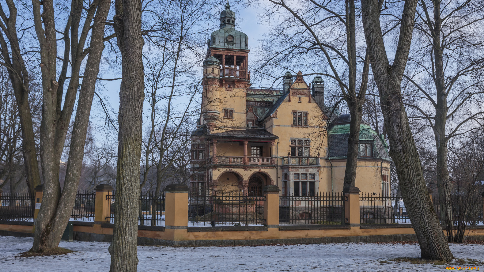 города, -, здания, , дома, парк, особняк