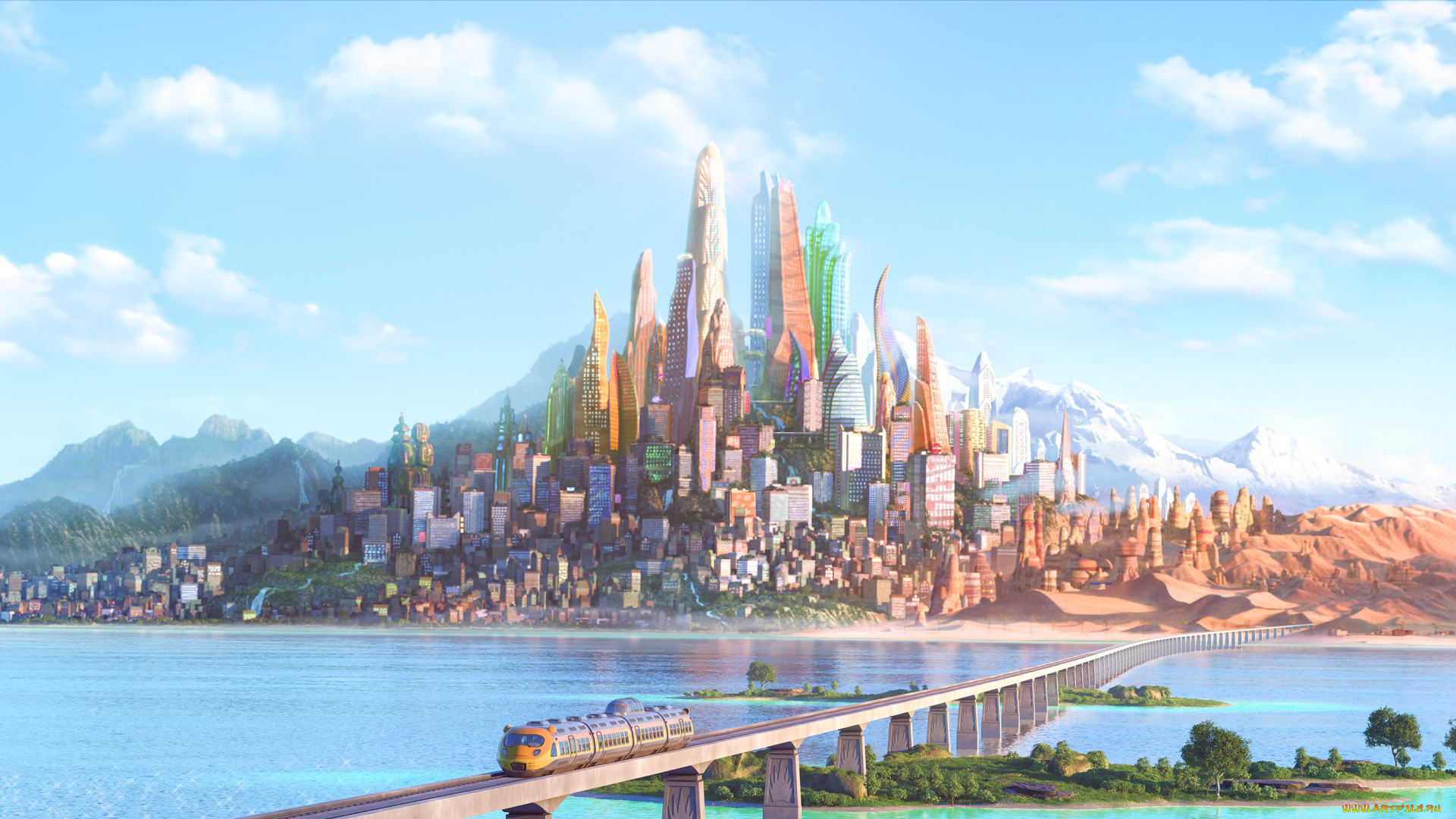 мультфильмы, zootopia, город