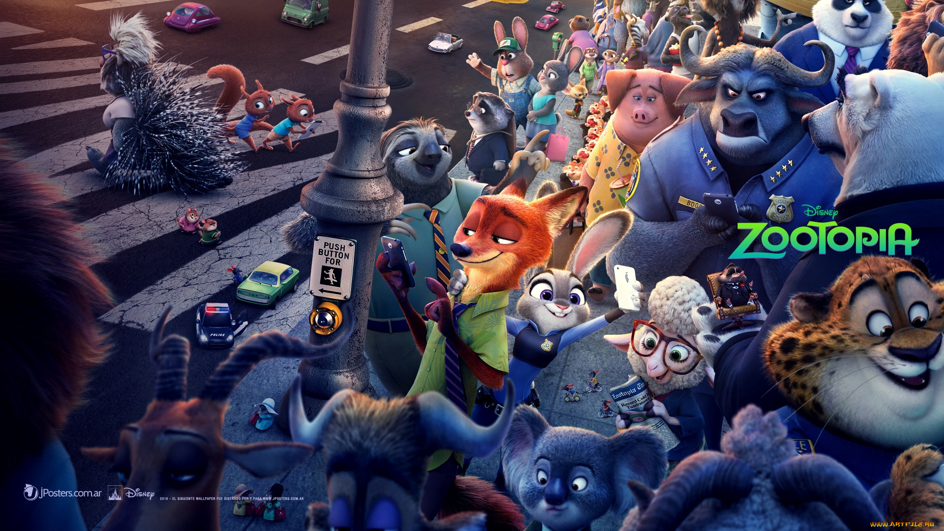 мультфильмы, zootopia, персонажи