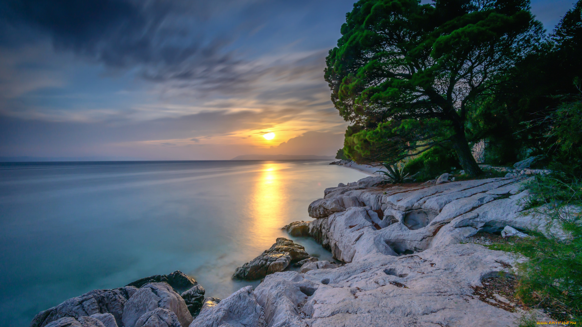 природа, побережье, море, берег