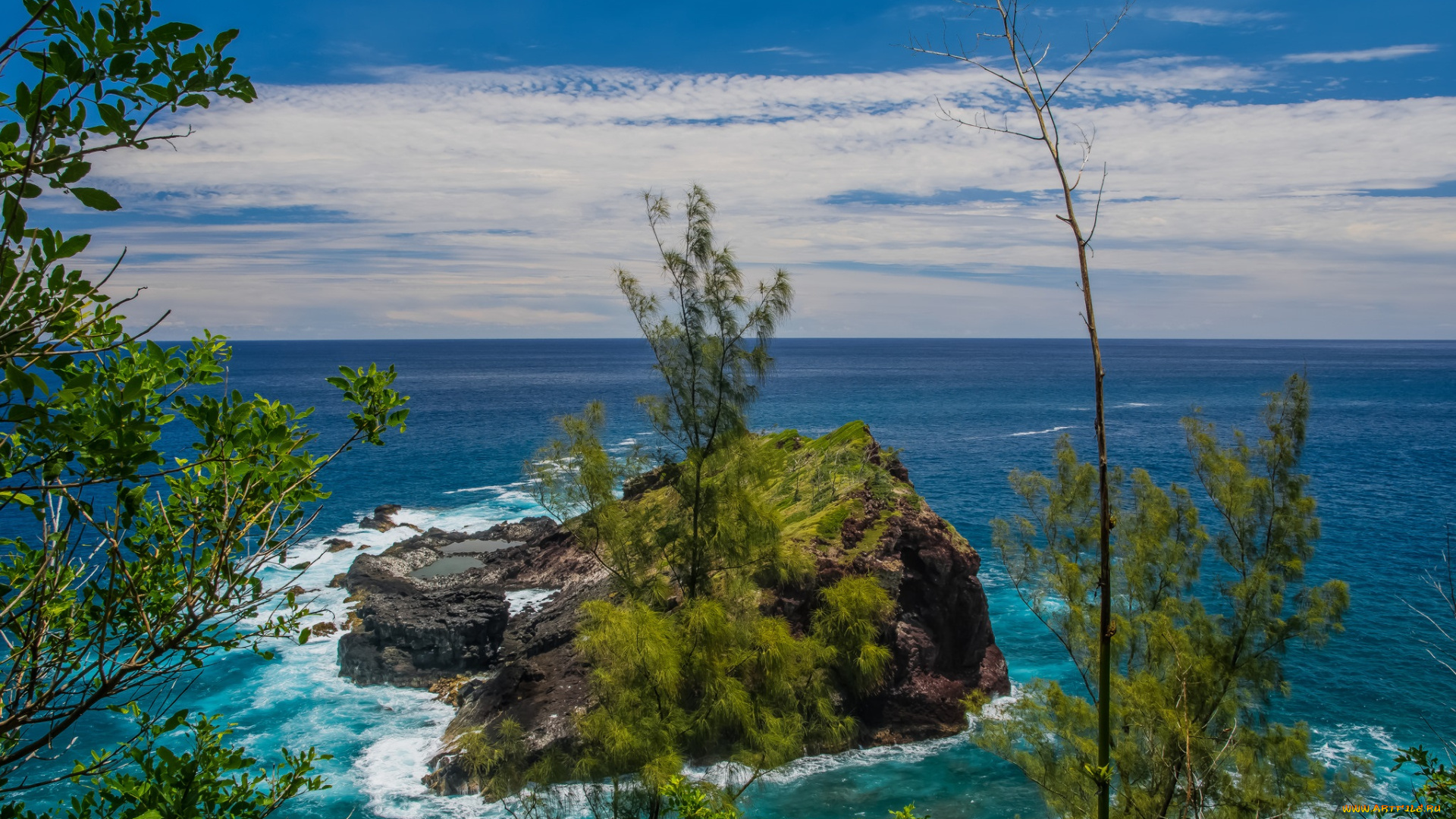 природа, побережье, море, берег