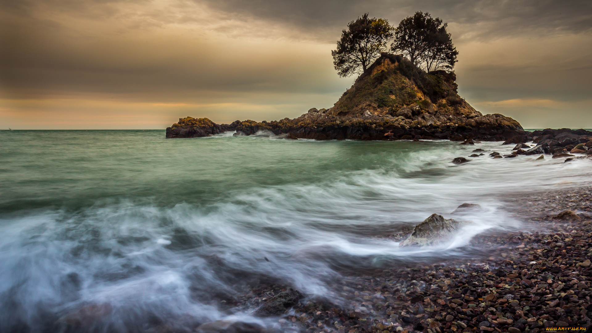 природа, побережье, море, берег