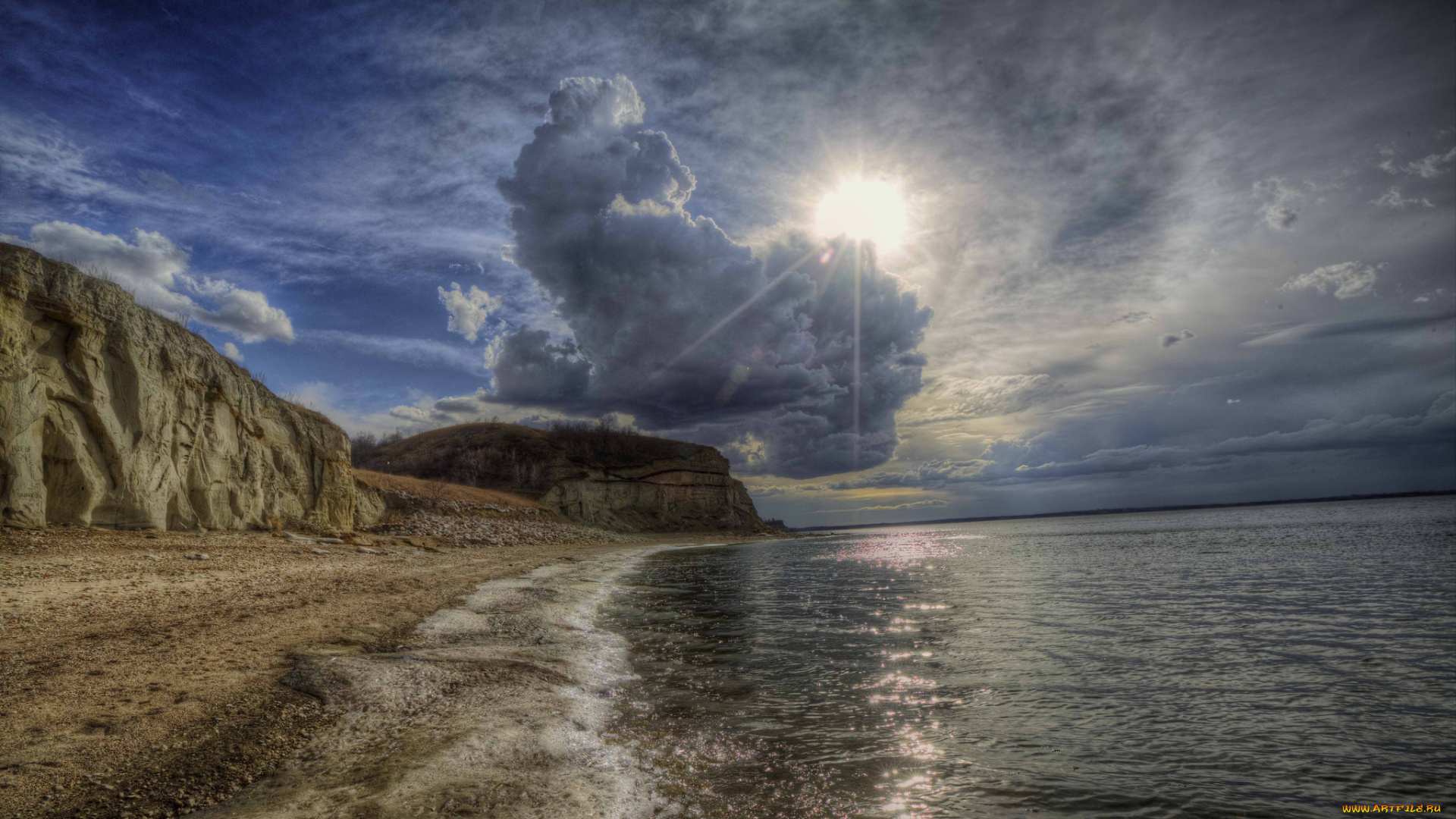 природа, побережье, море, берег