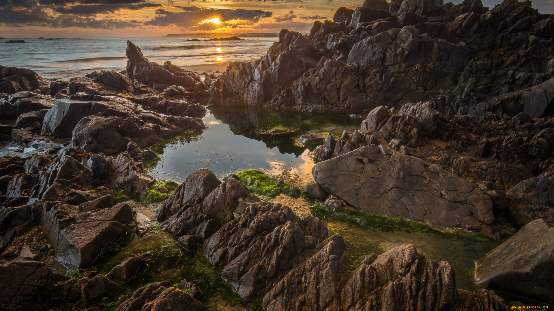 природа, побережье, море, берег