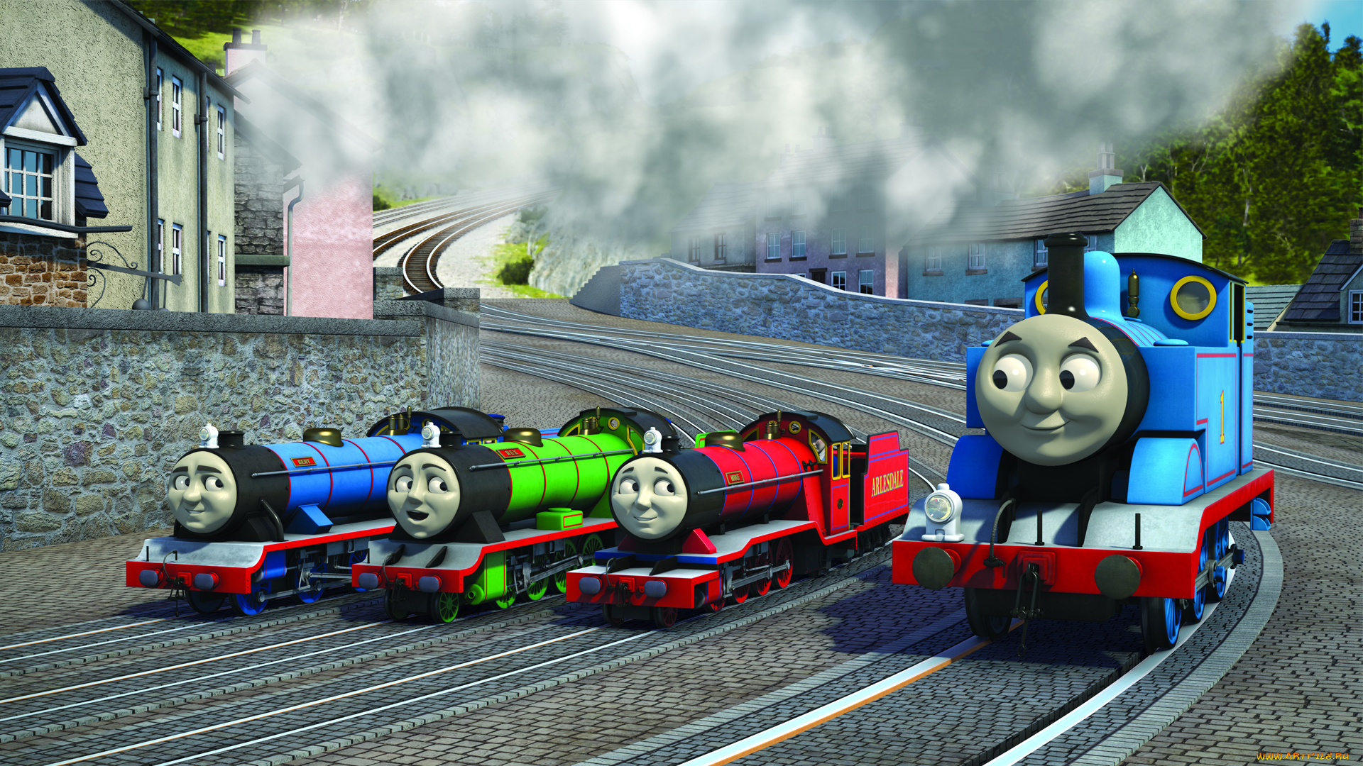 thomas, and, friends, мультфильмы, паровозы