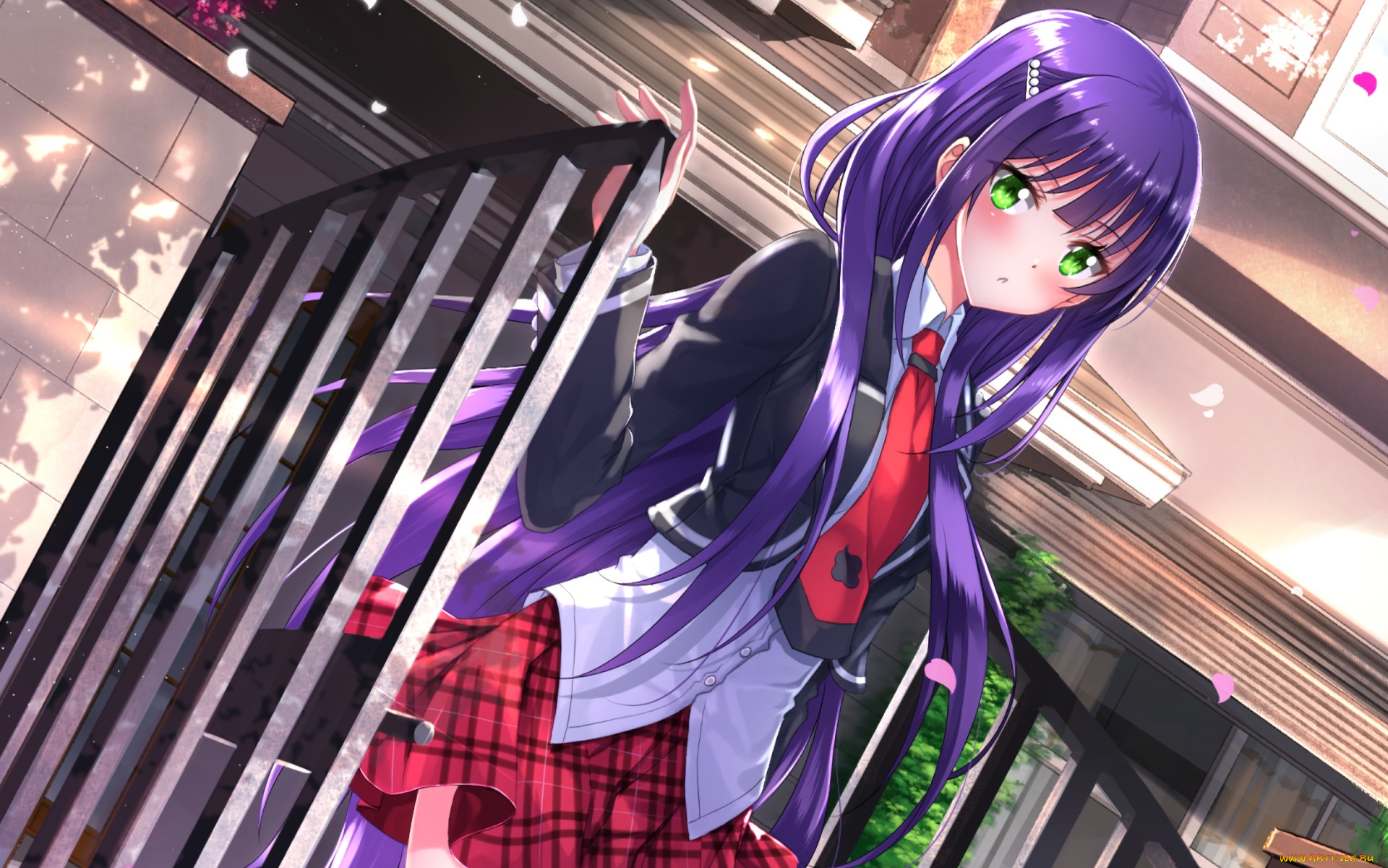 anne-happy, аниме, anne, happy, фон, взгляд, девушка