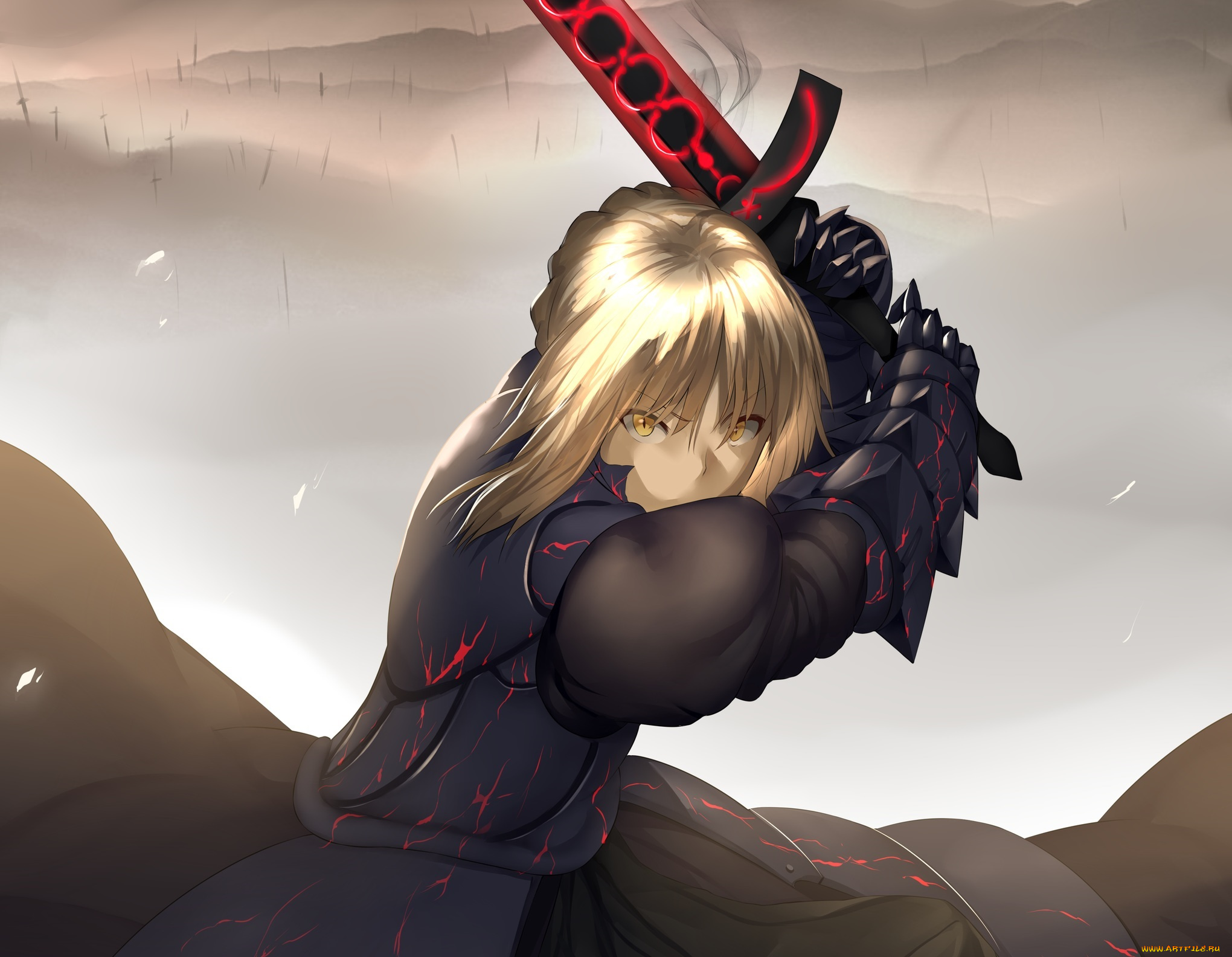 аниме, fate, stay, night, сейбер