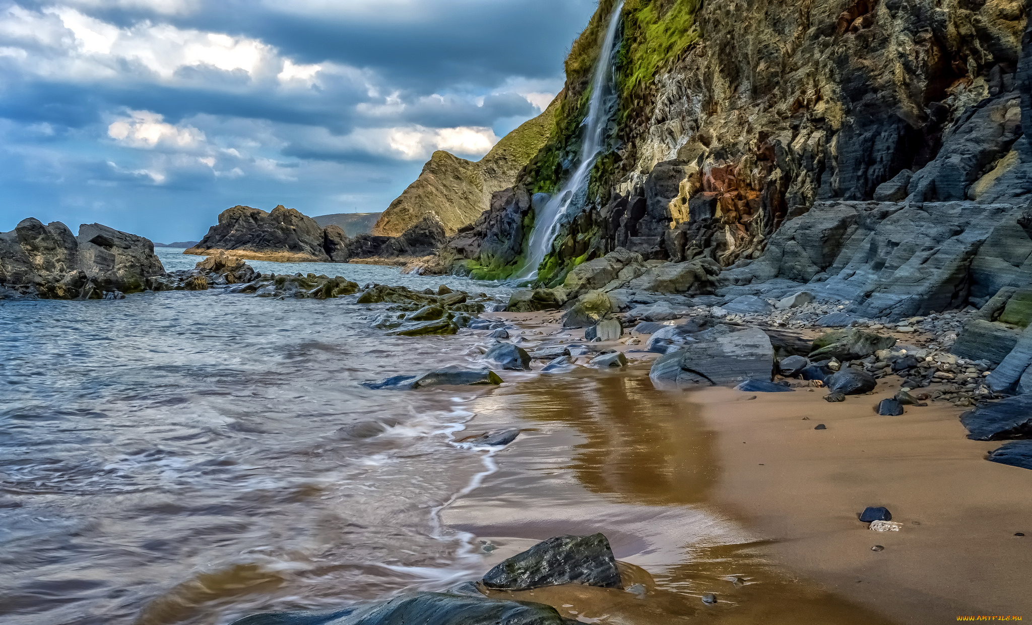 природа, побережье, море, берег