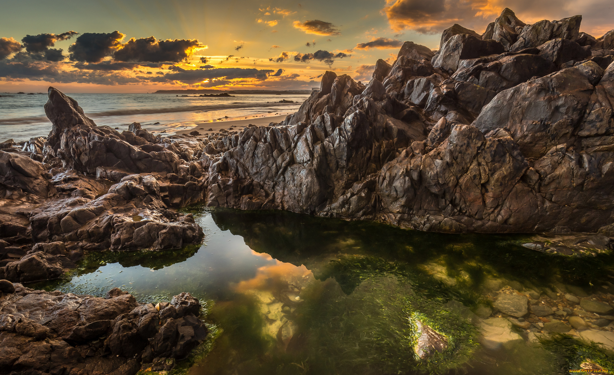 природа, побережье, море, берег