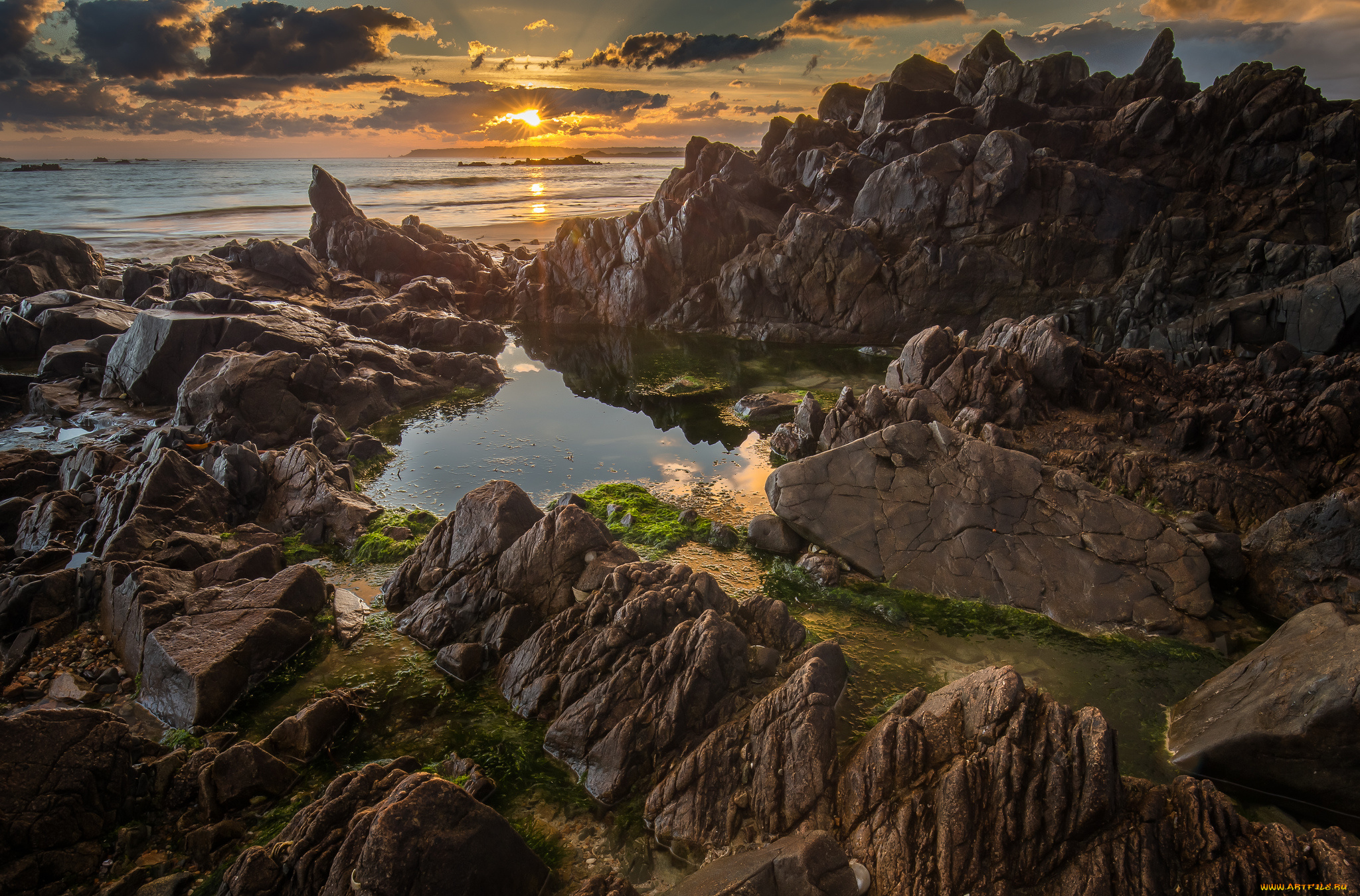 природа, побережье, море, берег