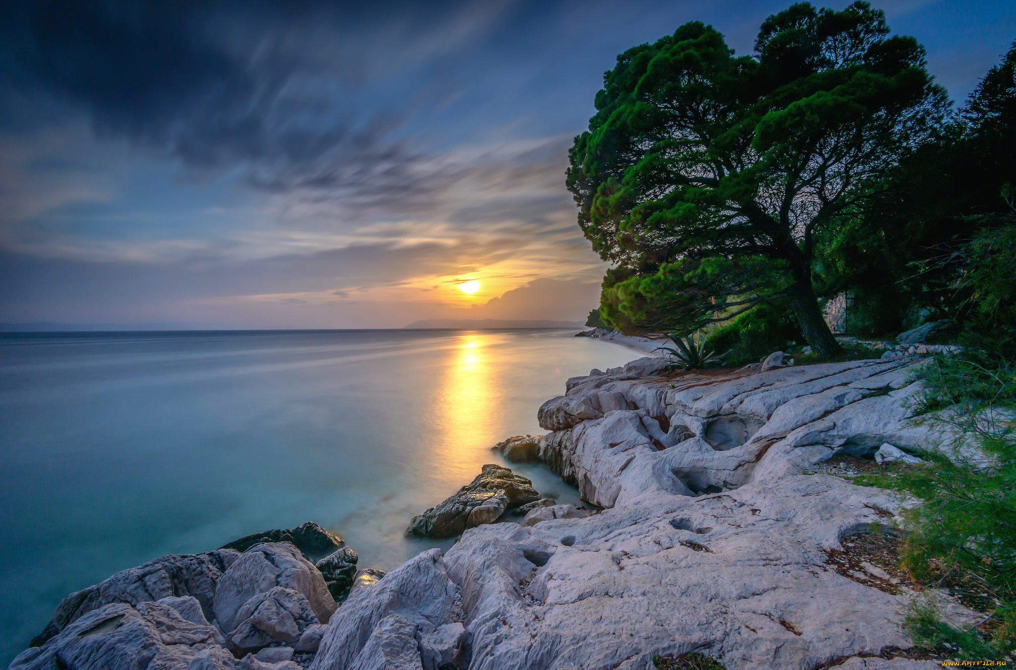 природа, побережье, море, берег