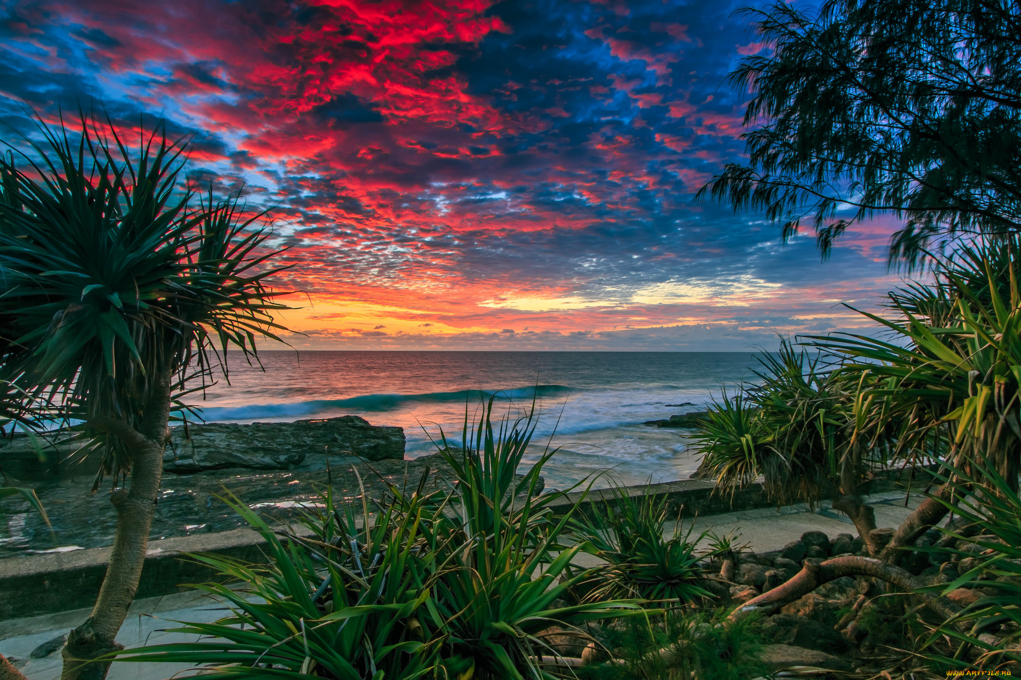 природа, побережье, море, берег