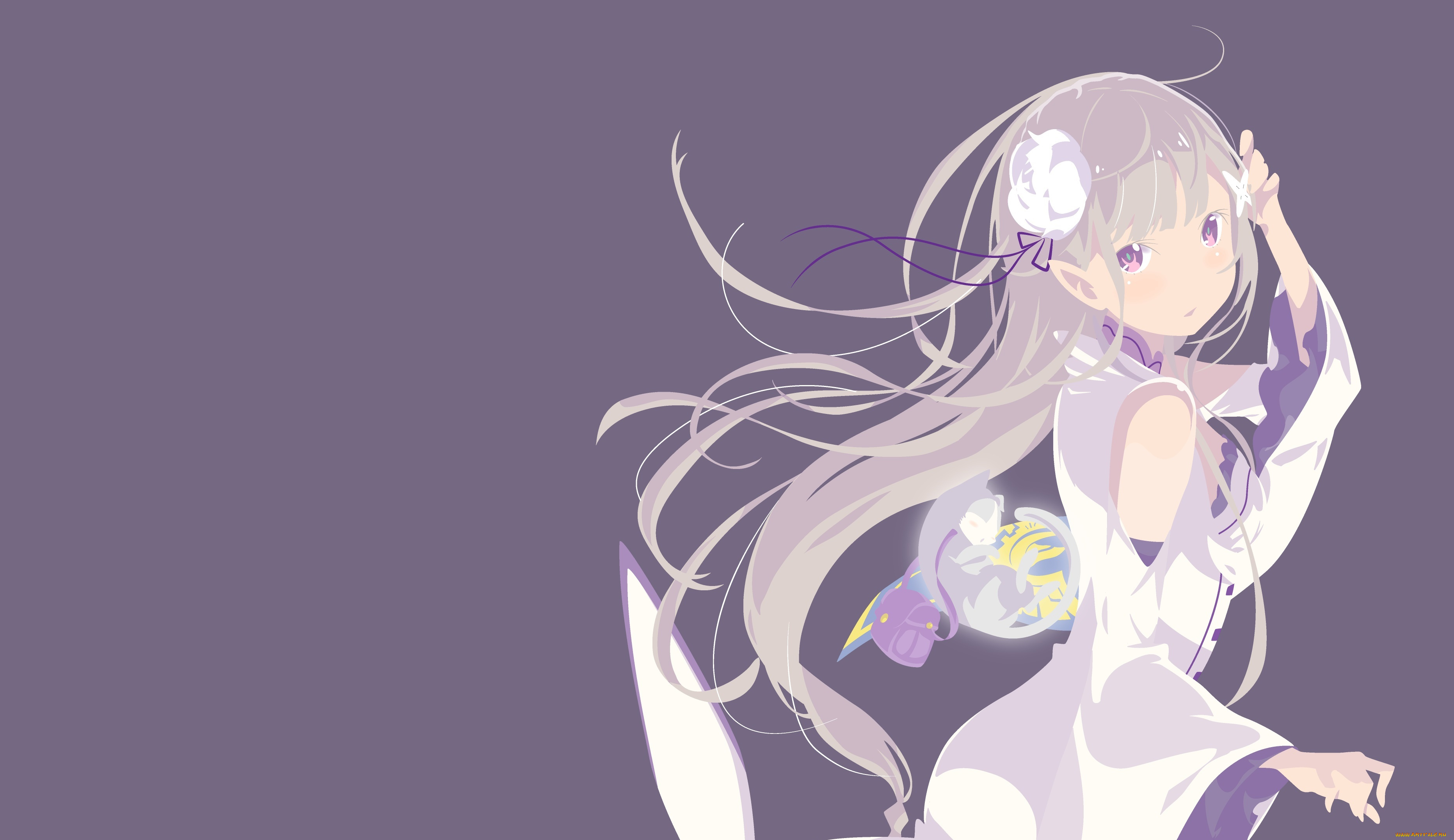 аниме, re, , zero, kara, hajimeru, isekai, seikatsu, девушка, фон, взгляд